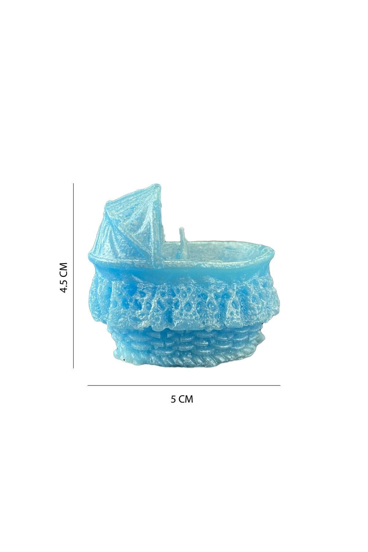 Niyet Mum - Beşik Şeklinde Mum - 10 Adet- Mavi - 5 X 4,50cm fotoğrafı 2 (önizleme)
