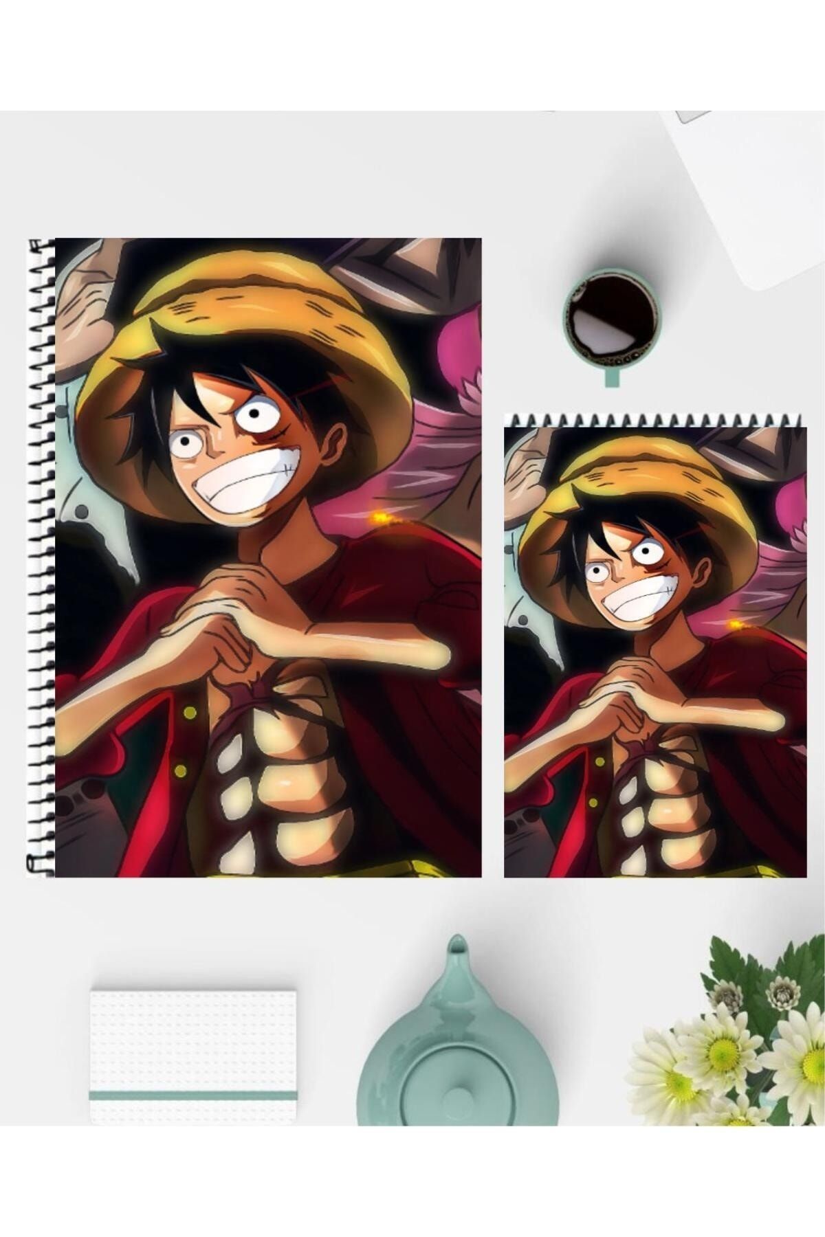 feroxby-دفتر ملاحظات Monkey D. Luffy مقاس A5 ودفاتر ملاحظات مقاس A6 بتصميم خاص غير مبطنة 1