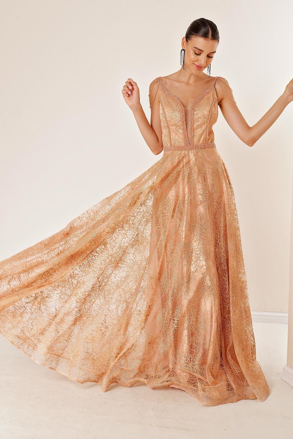 Gold and glitter dress deals