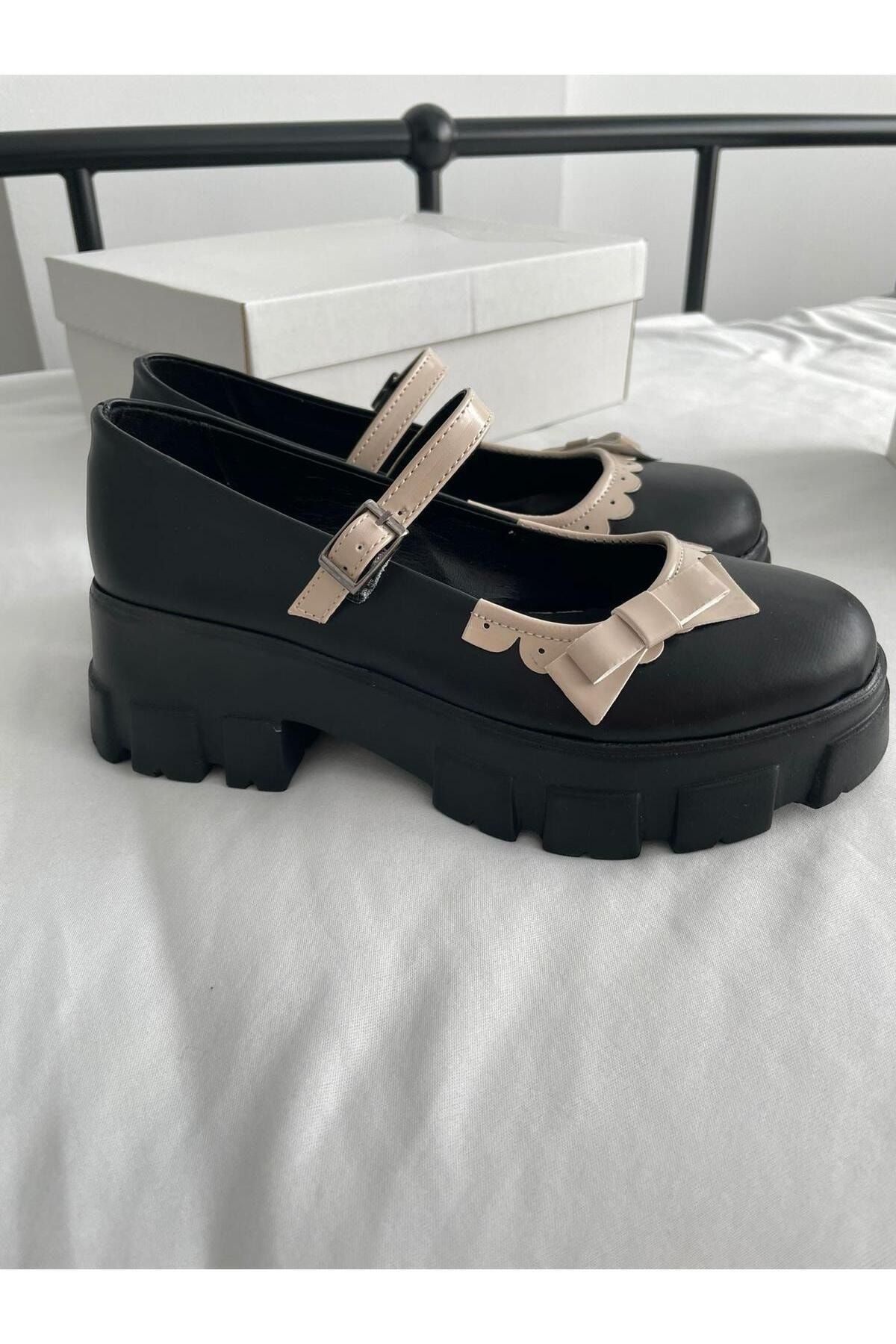 Planet Butik-Bow Oxford Shoes Matte 2