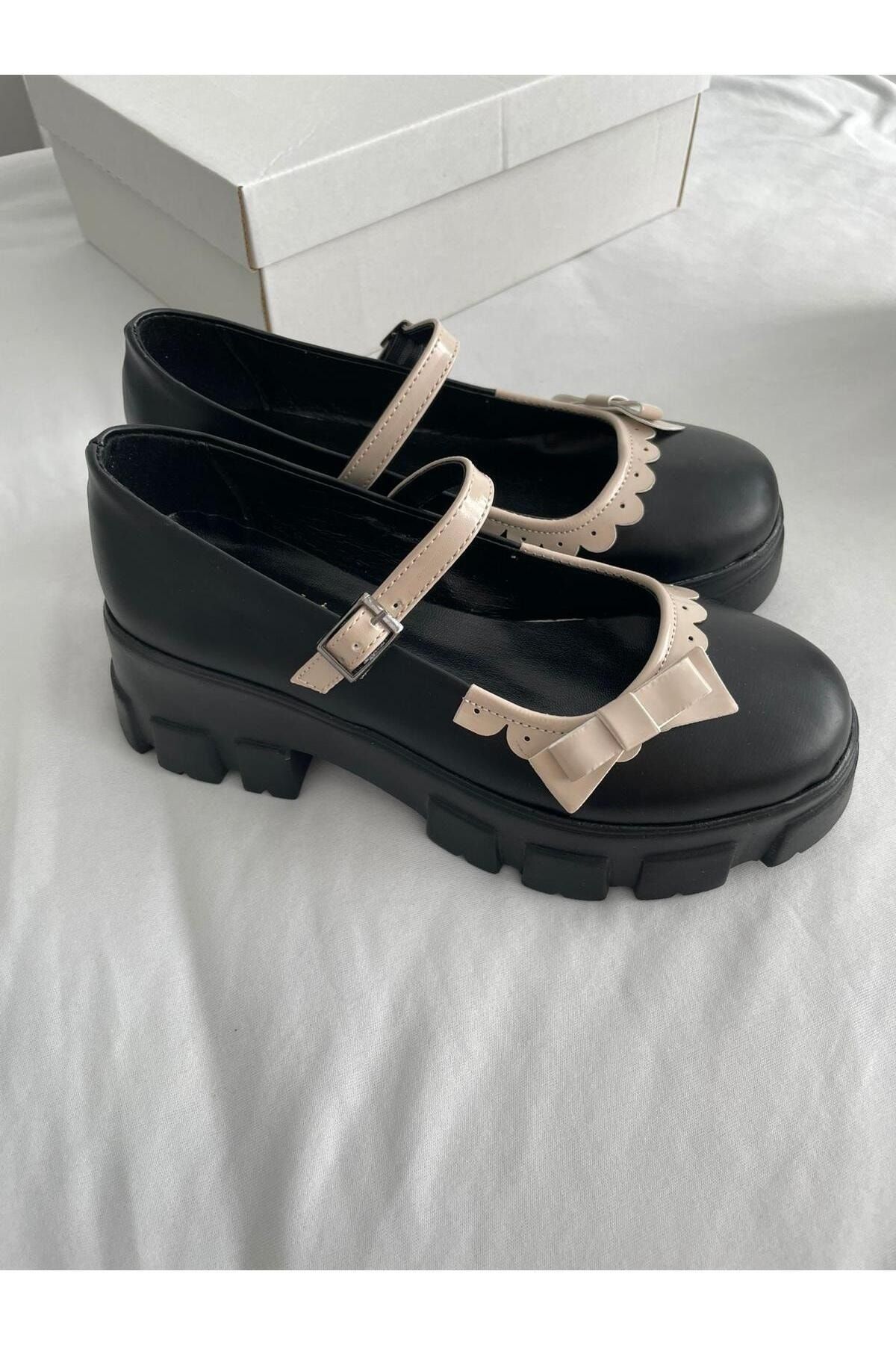 Planet Butik-Bow Oxford Shoes Matte 3
