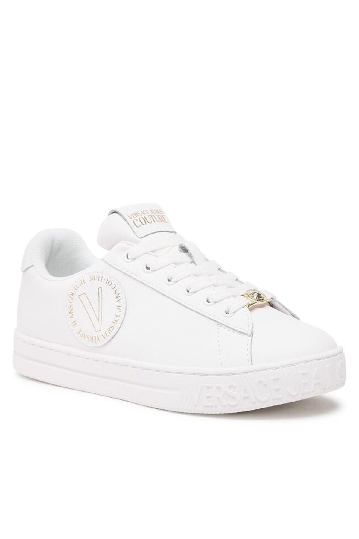 VERSACE Sneakers in white/ gold