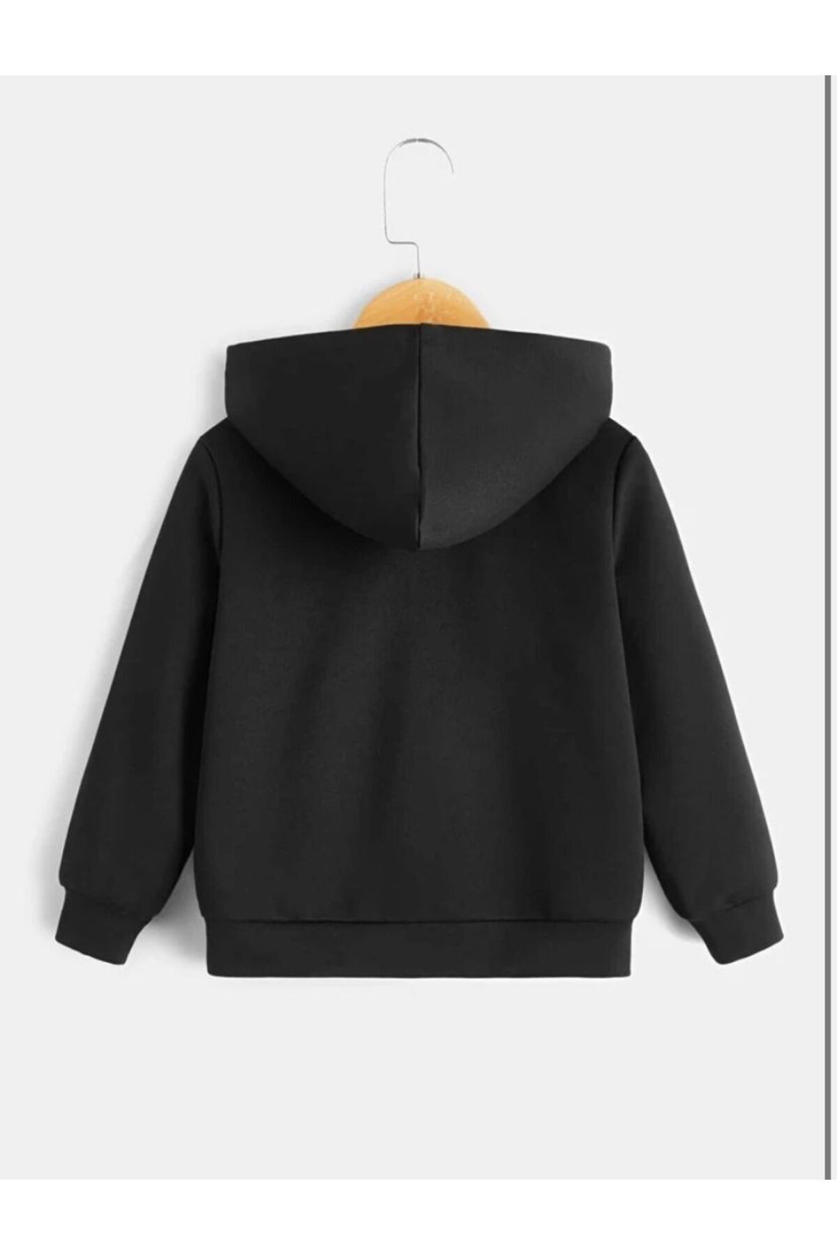 Çocuk Unisex Siyah Fermuarlı Hırka