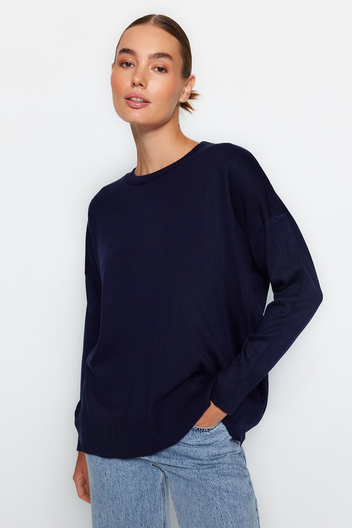 Dark blue new arrivals women's sweater