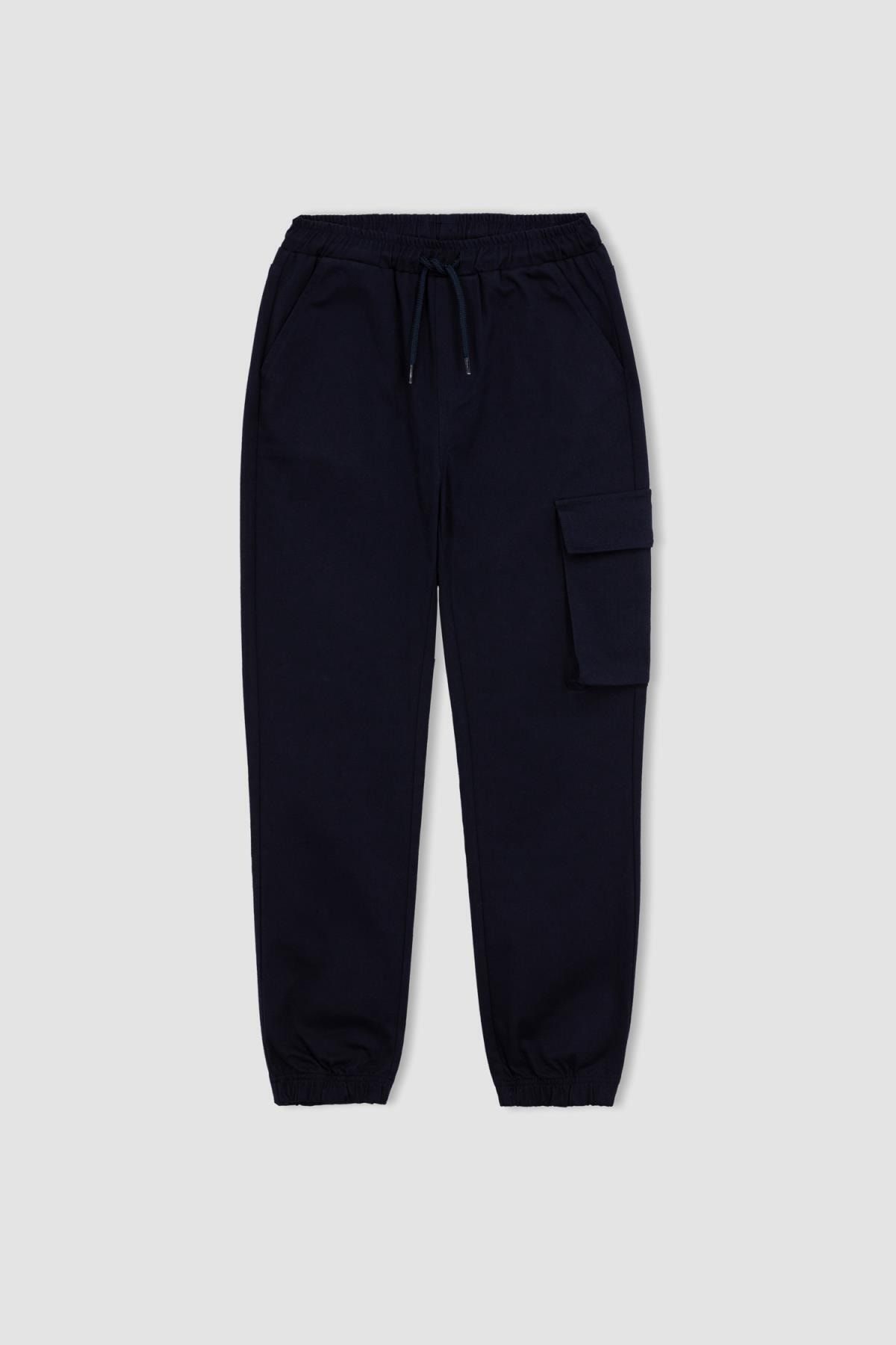 Defacto Boy s Navy Blue Cargo Jogger Gabardine School Pants Trendyol