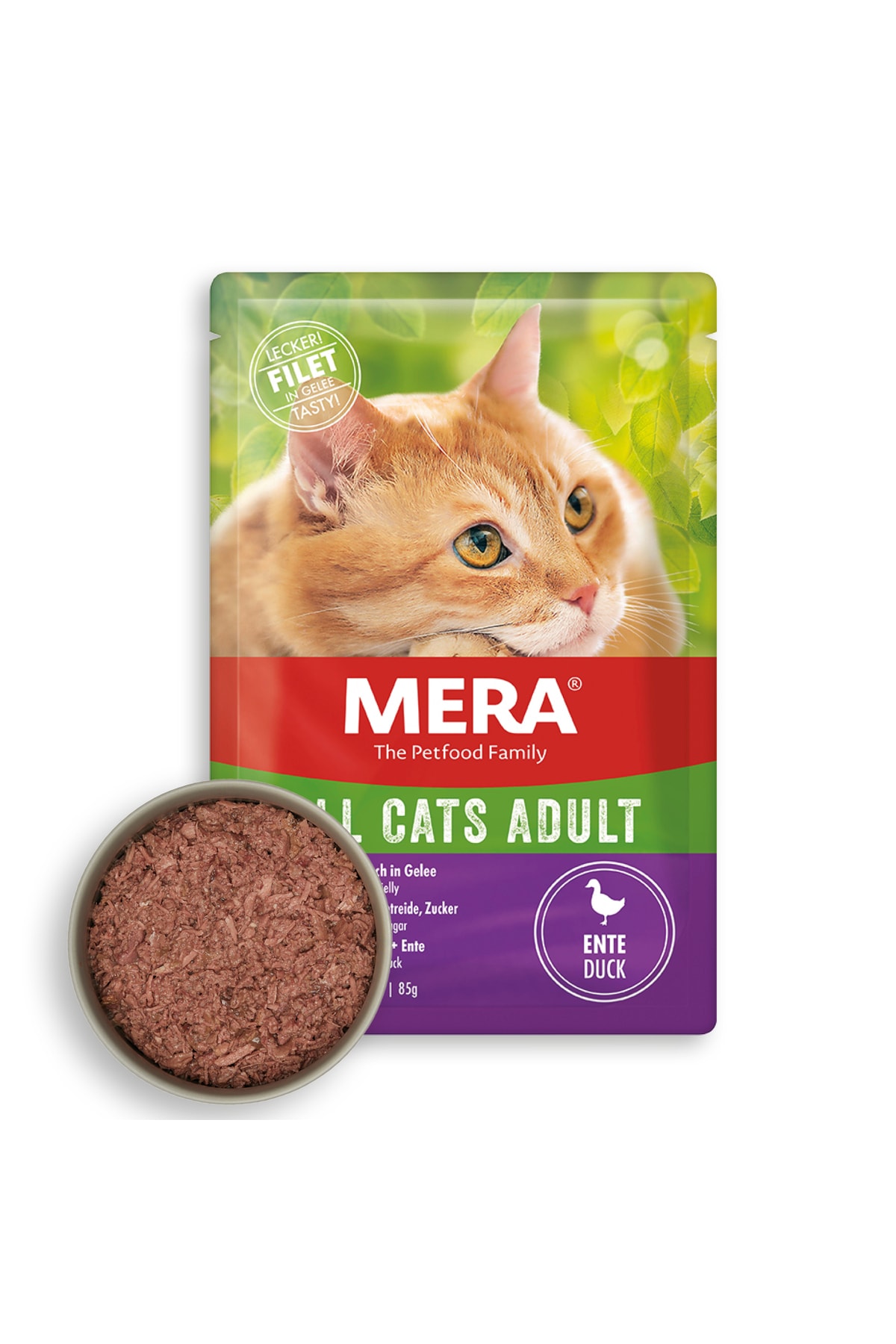 Mera The Petfood Family Mera All Cats Adult Ördekli Pouch Islak Mama
