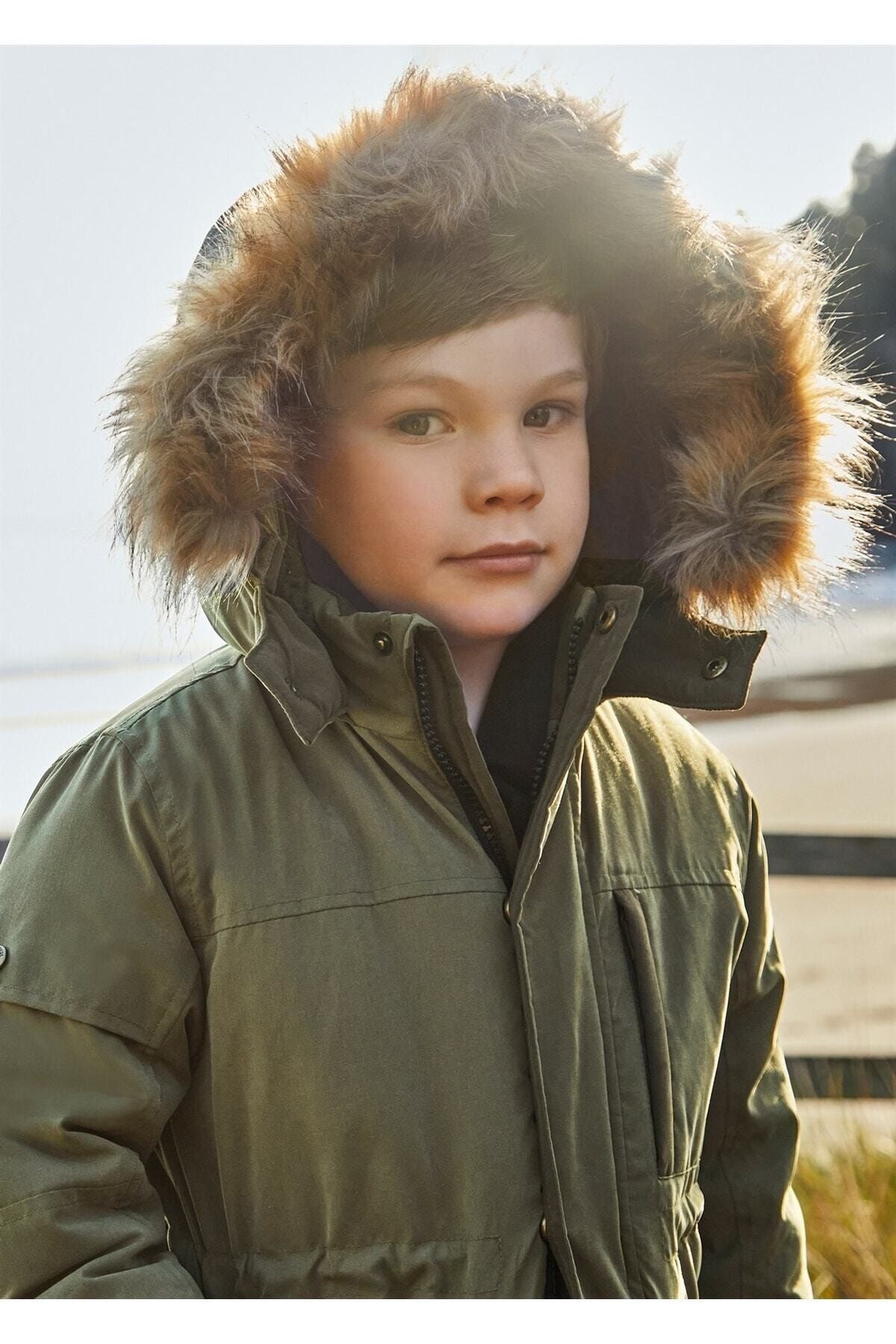 Boys khaki parka on sale