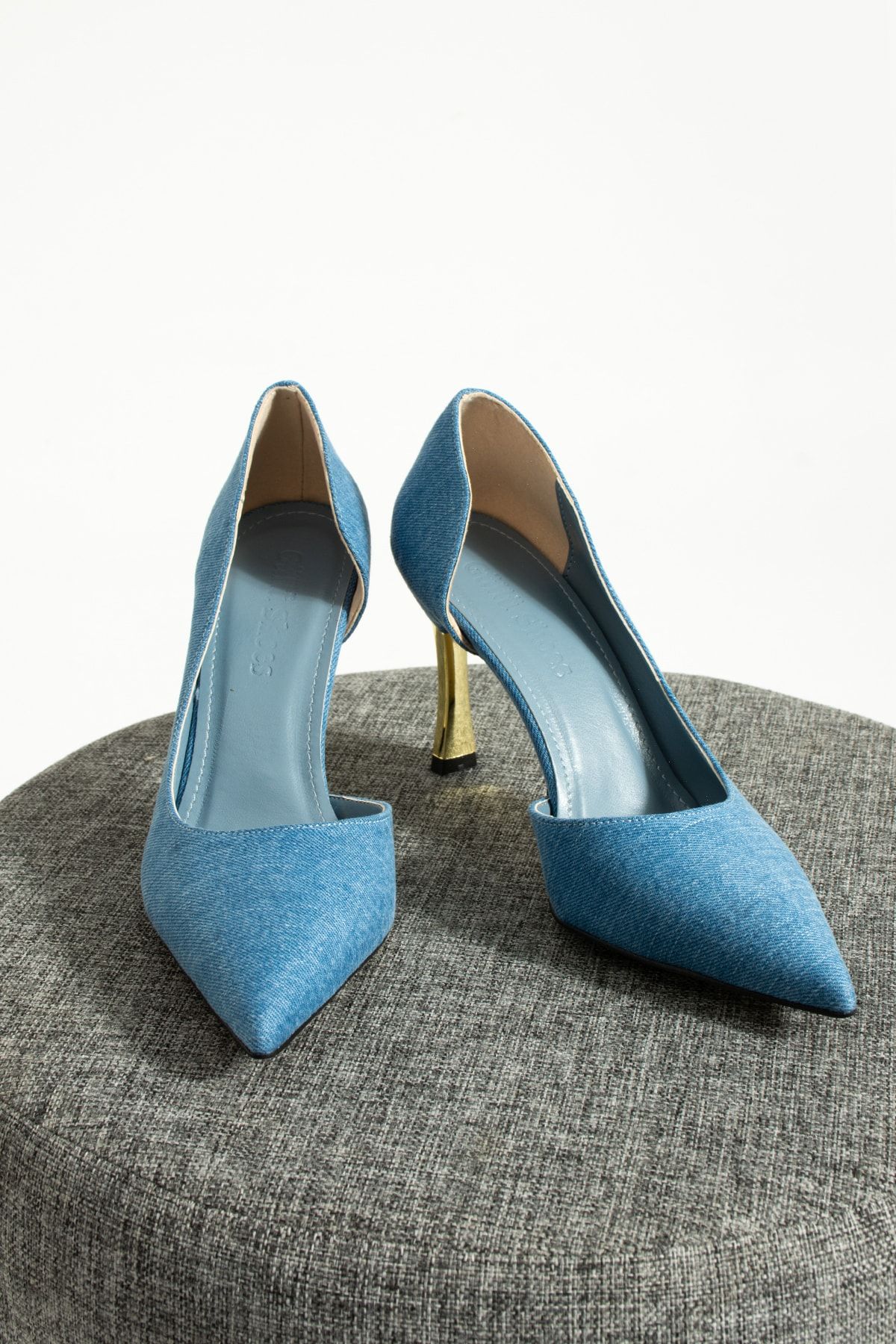 Denim sales high heels