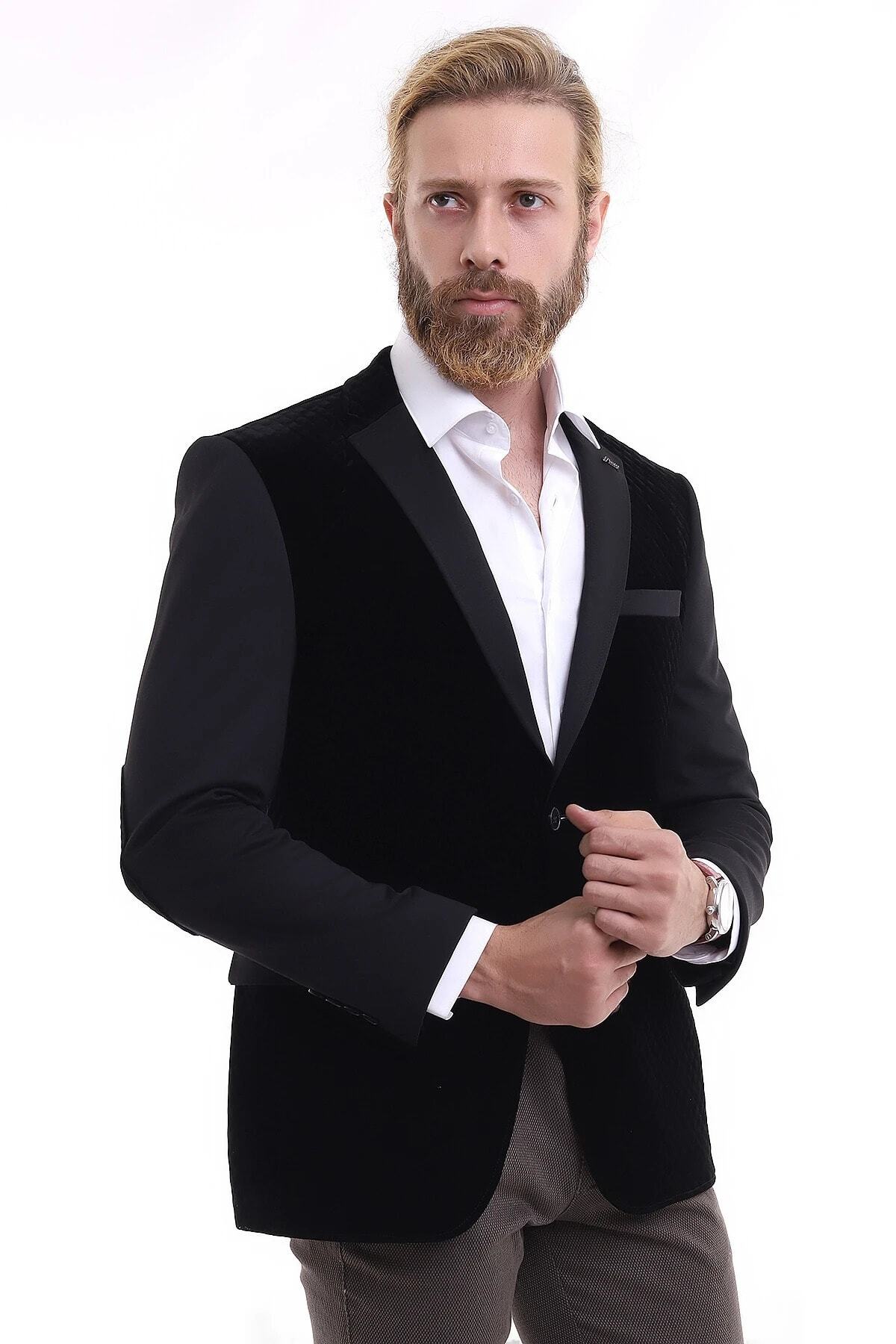 ژاکت مردانه مشکی Presto | DPM1535-001_rollback_1737618683240 اورجینال - تصویر 6