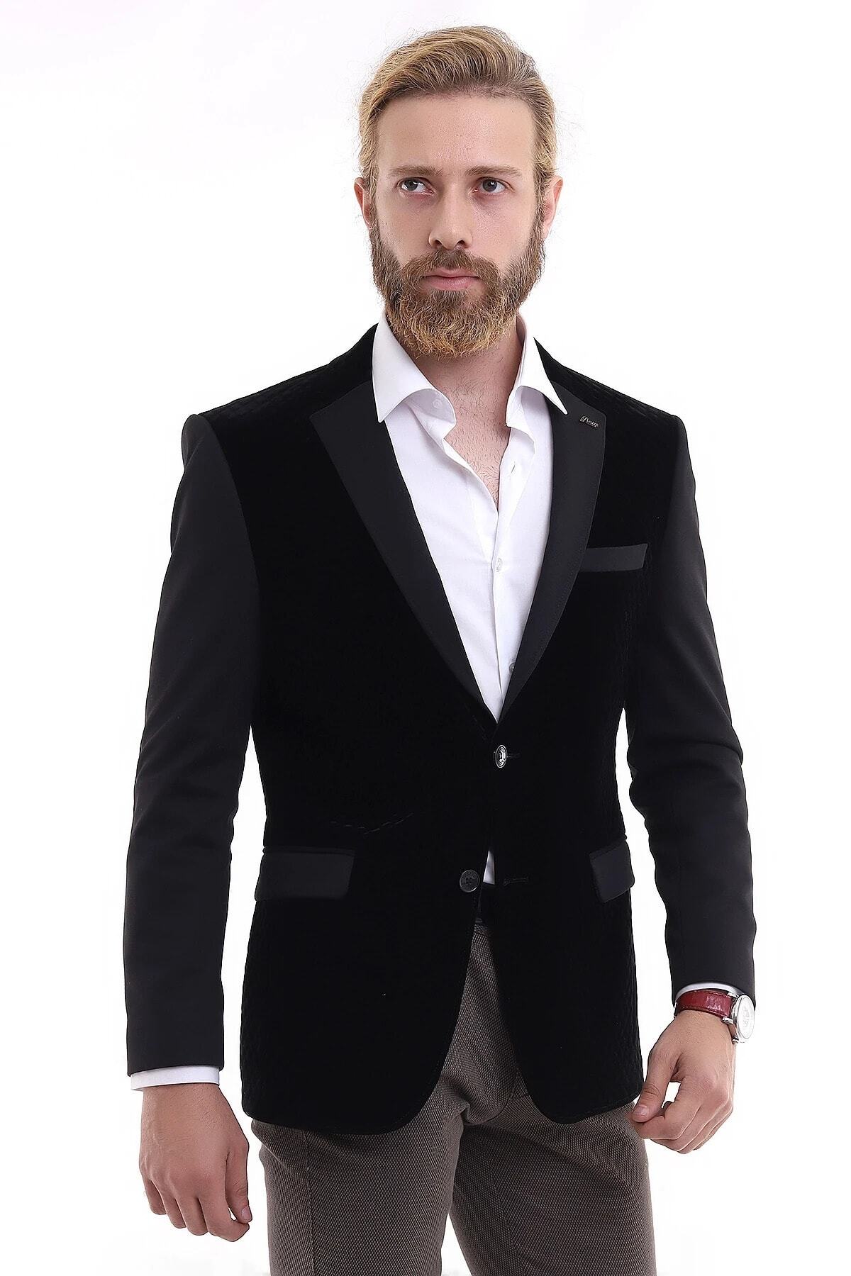 ژاکت مردانه مشکی Presto | DPM1535-001_rollback_1737618683240 اورجینال - تصویر 8