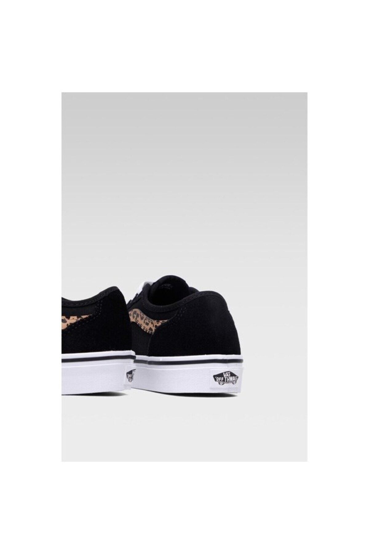 Womens vans with leopard print stripe outlet