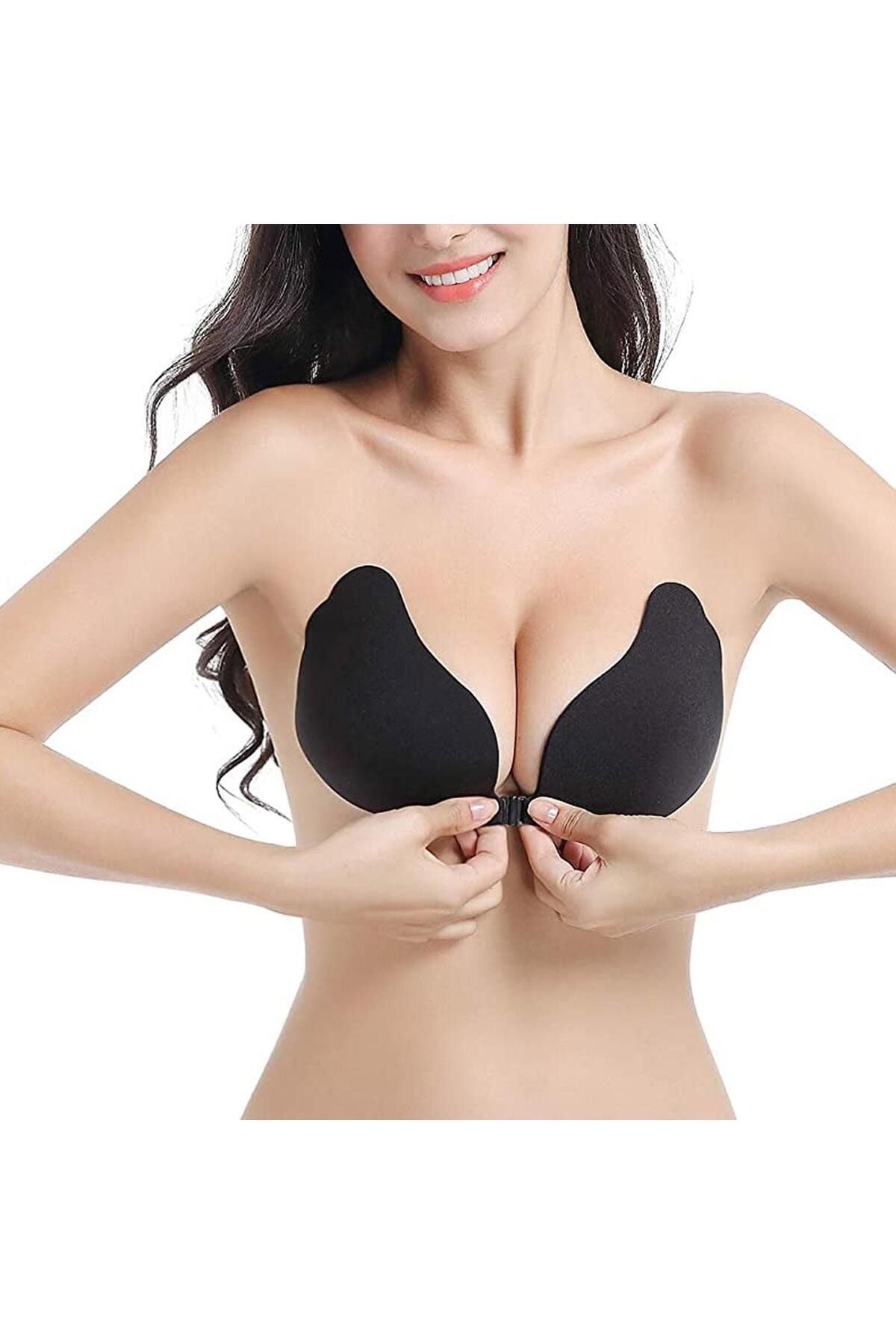 RENKL F RSATLAR Women s Adhesive Silicone Miracle Black Bra Trendyol