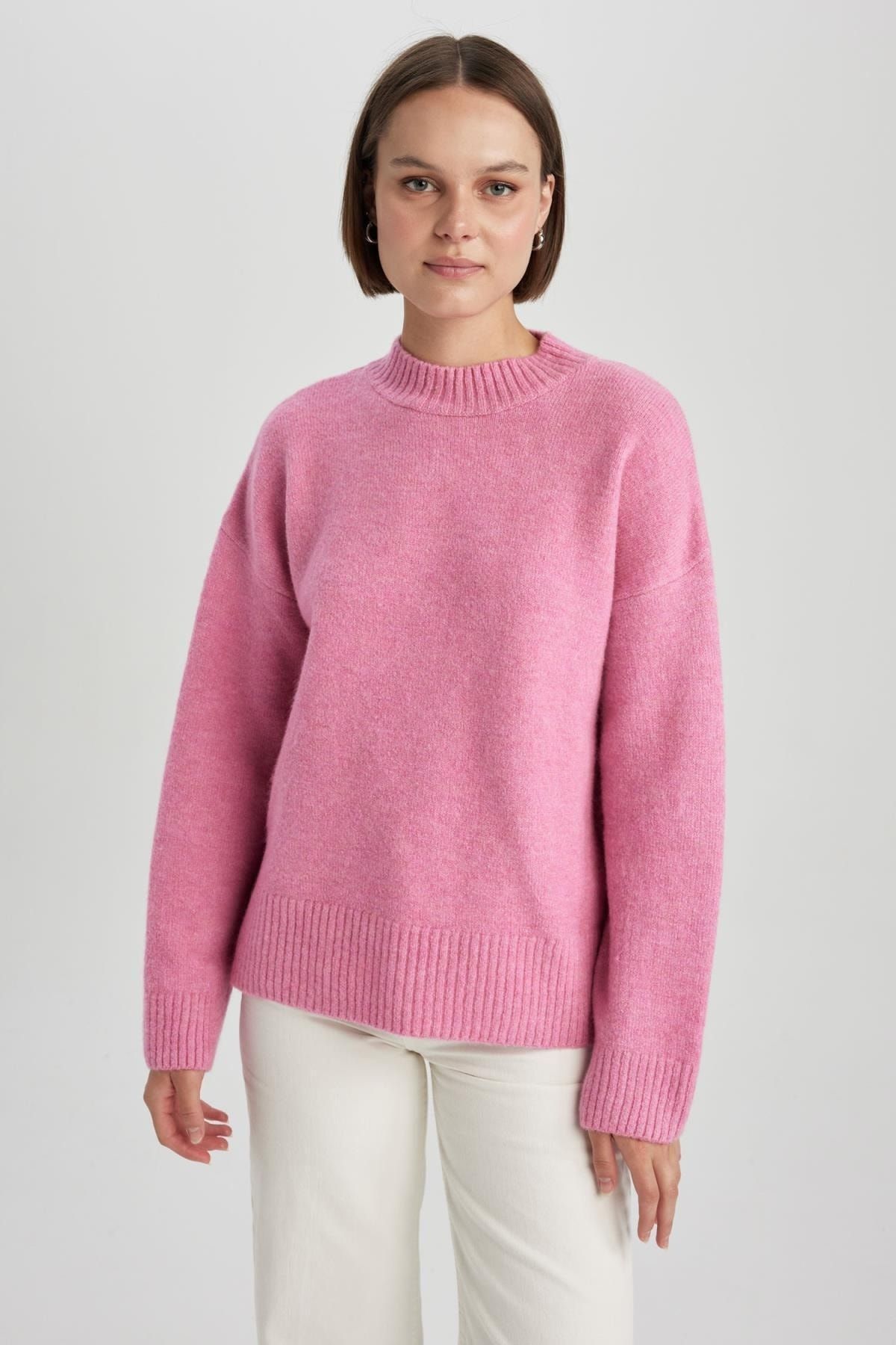 DeFacto-Pullover mit halbem Rollkragen und Oversize-Passform 3