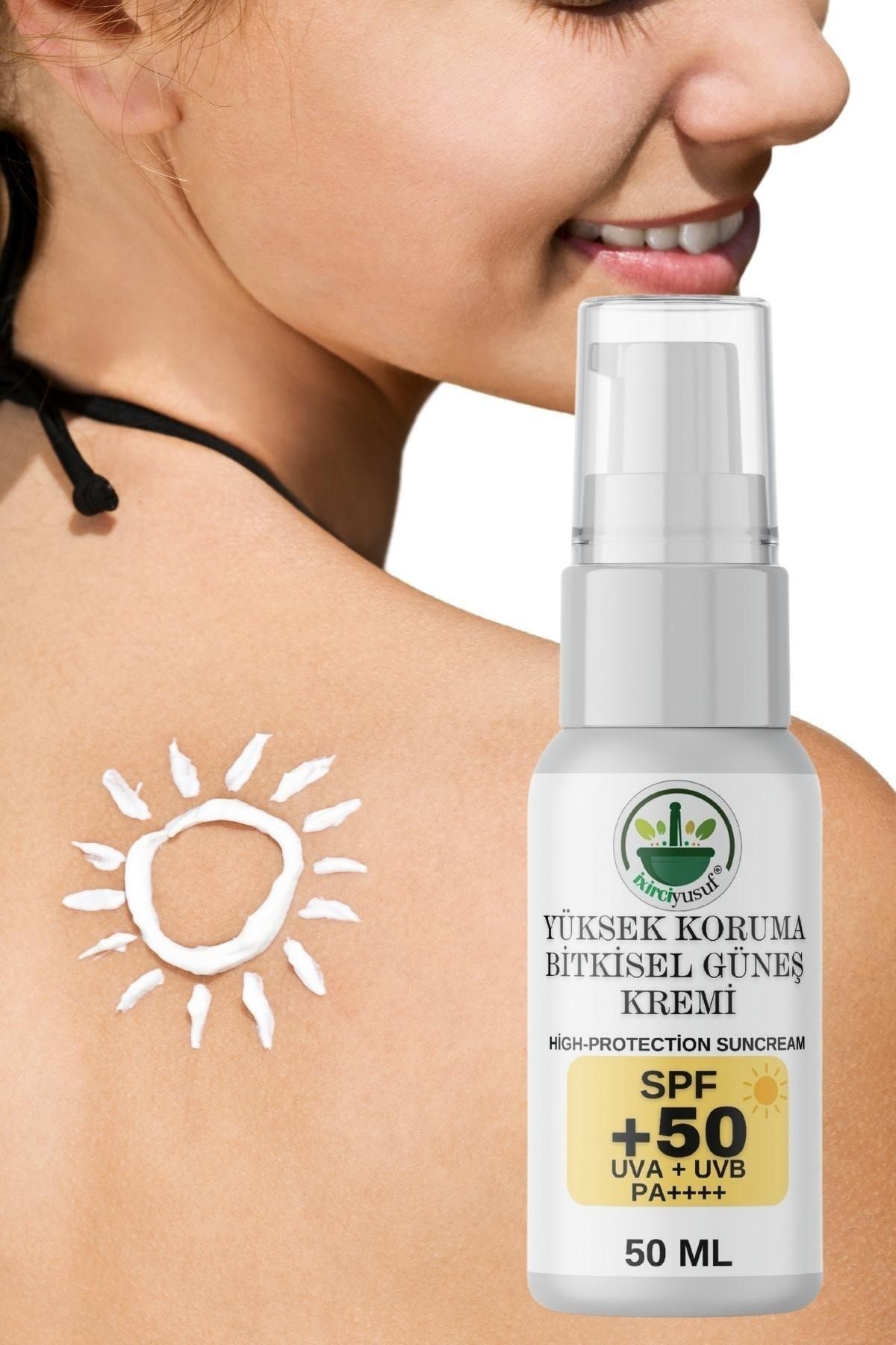 ضد آفتاب گیاهی با محافظت بالا +50SPF / جذب سریع - مرطوب کننده (50 میلی لیتر) ixirciyusuf