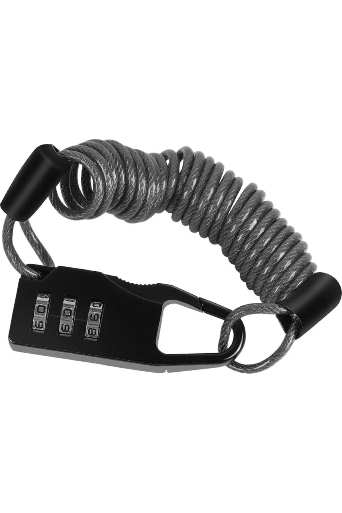 MOTOANL Motosiklet Şifreli Kask Kilidi 1.2m Uzayabilen Çelik Kablo Motor Kask Kilidi