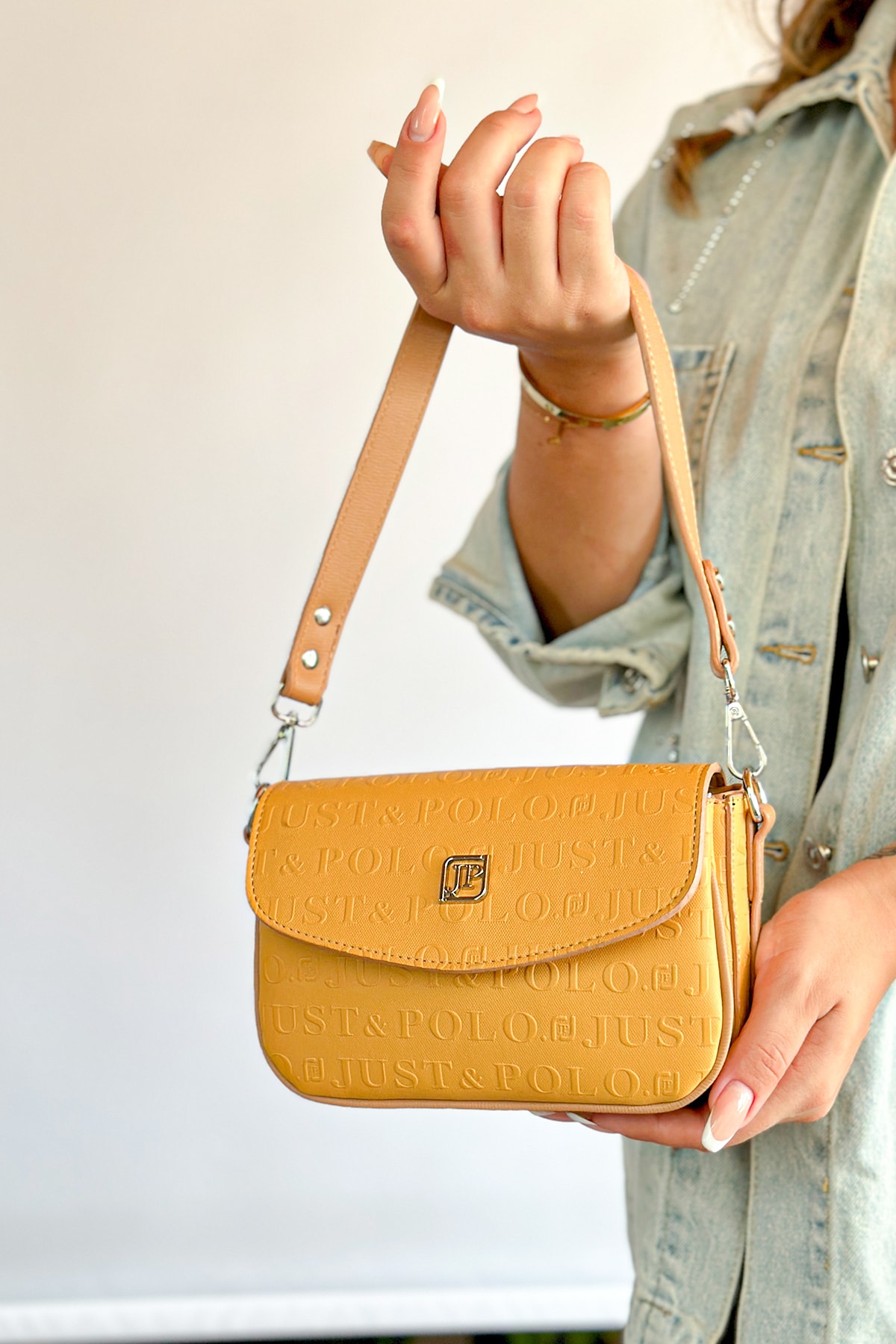 Small 2 Strap Casual Women's Crossbody Bag Shoulder Bag 4086 YELLOW