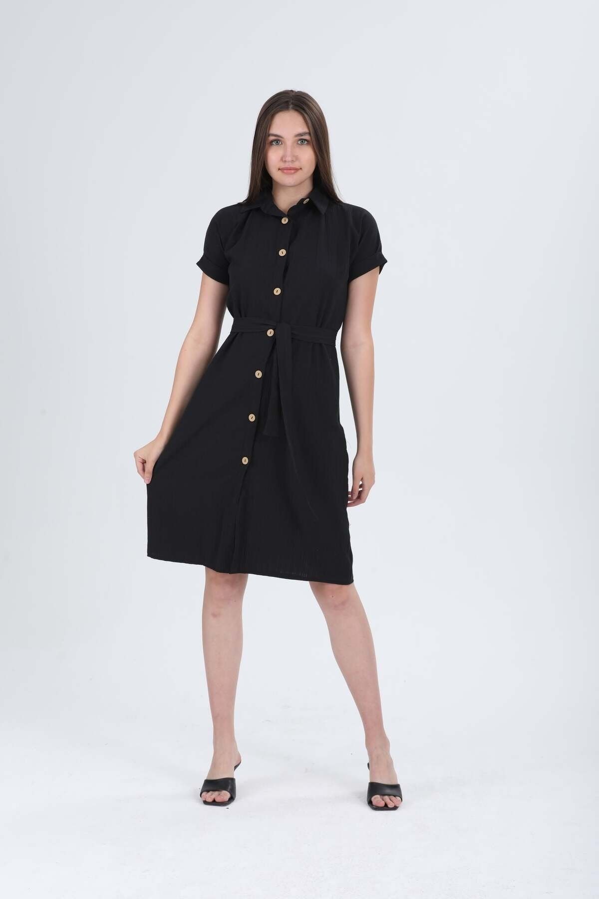 MENDY-Linen Shirt Dress 2