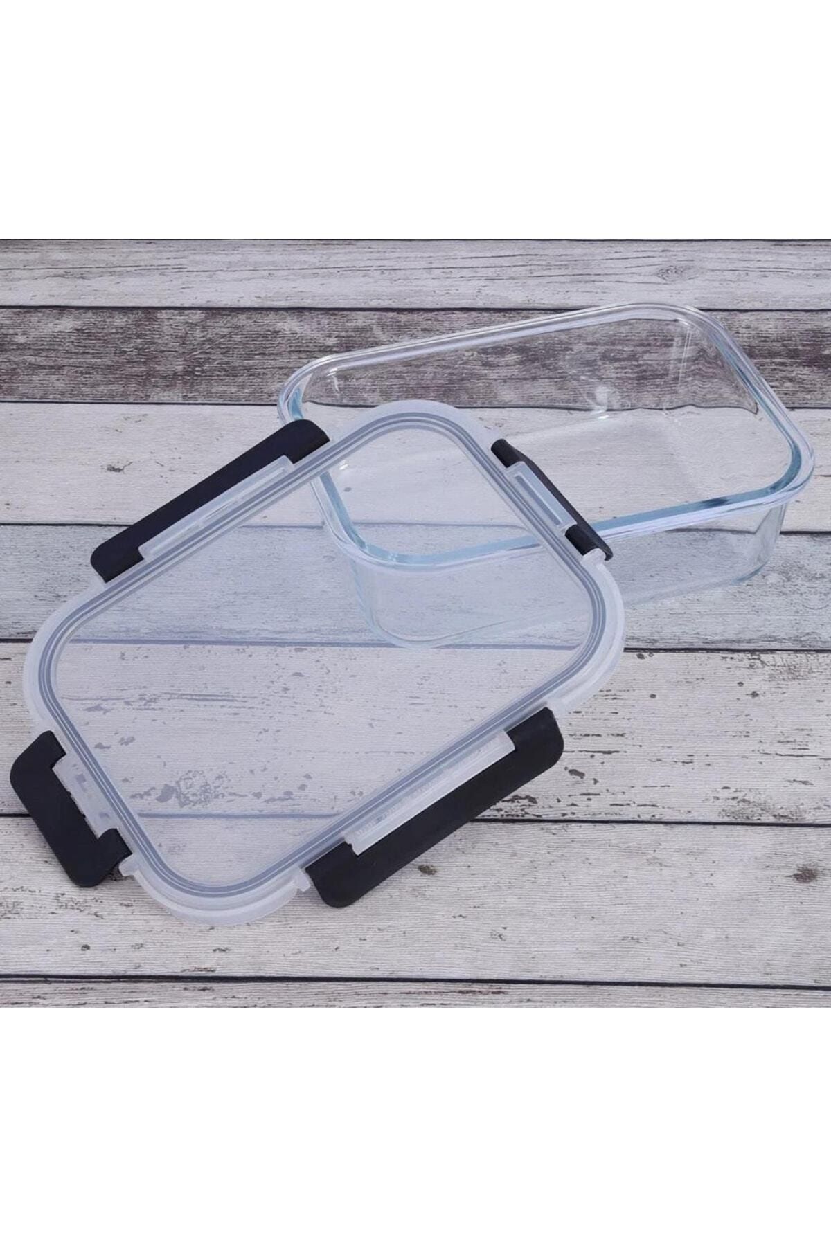 DUBAİ-Glass Storage Container with Lock 1500 Ml 2