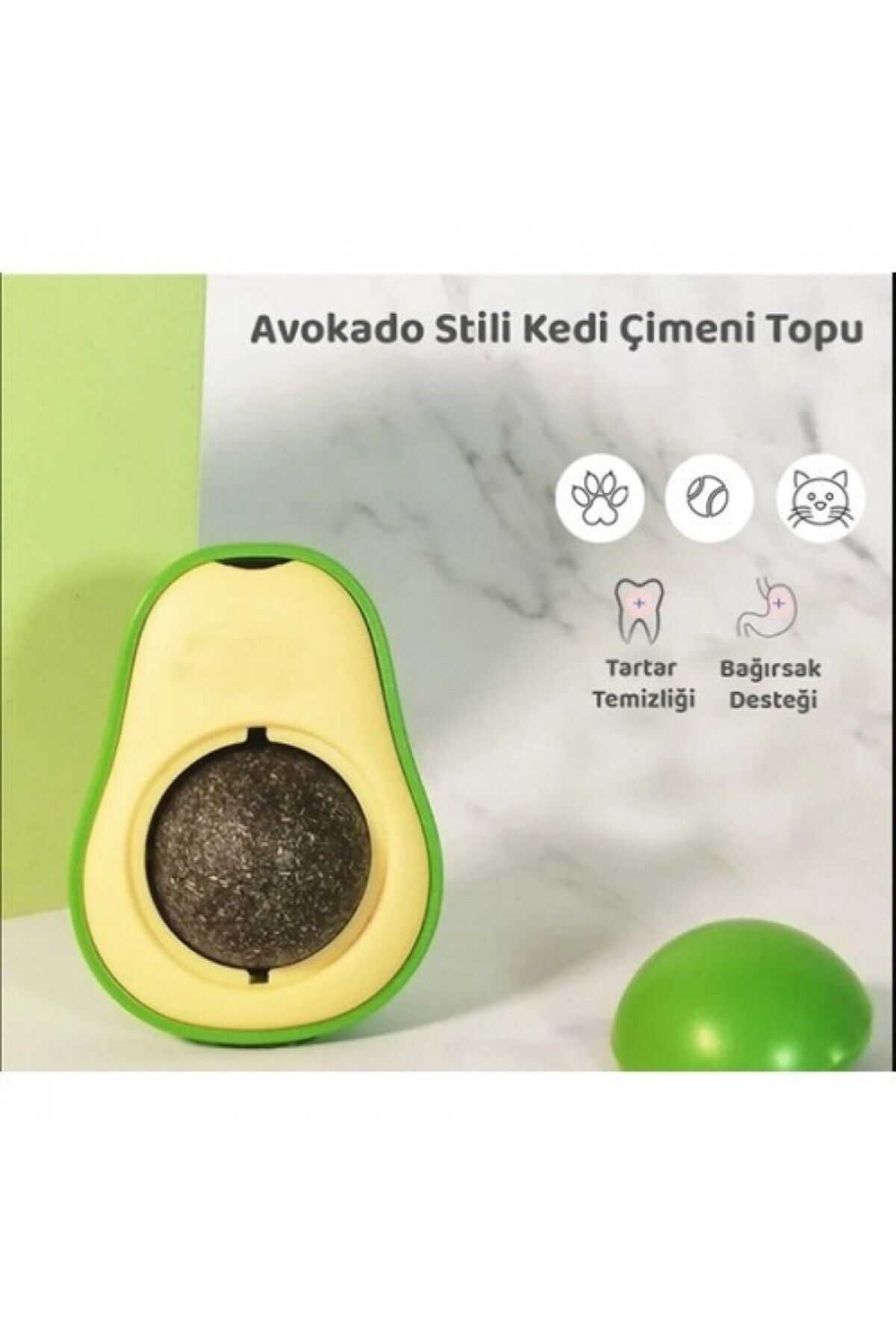 pekial-Green Mayn Avocado Catnip Cat Grass Ball and Mint Toy 3