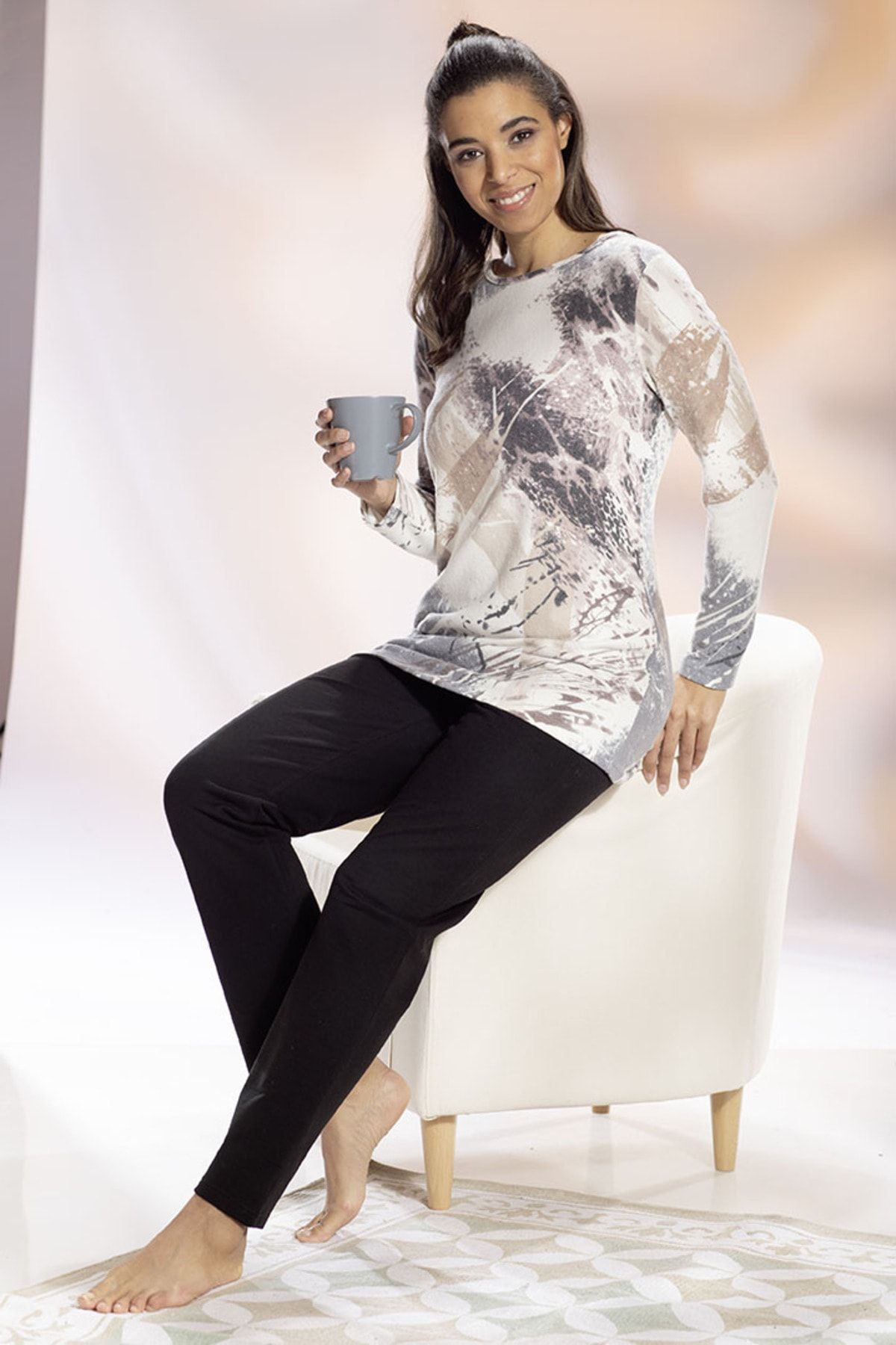 Nur Aka by Nurteks-Homewear Top Soft Bottom Double Thread Large Size Bottom Top Set 1