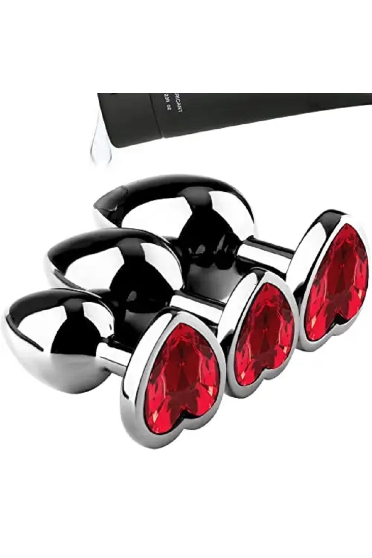 3 lü Elmas Taşlı Anal Vajinal Oral Plug Tıkaç (S,M,L)