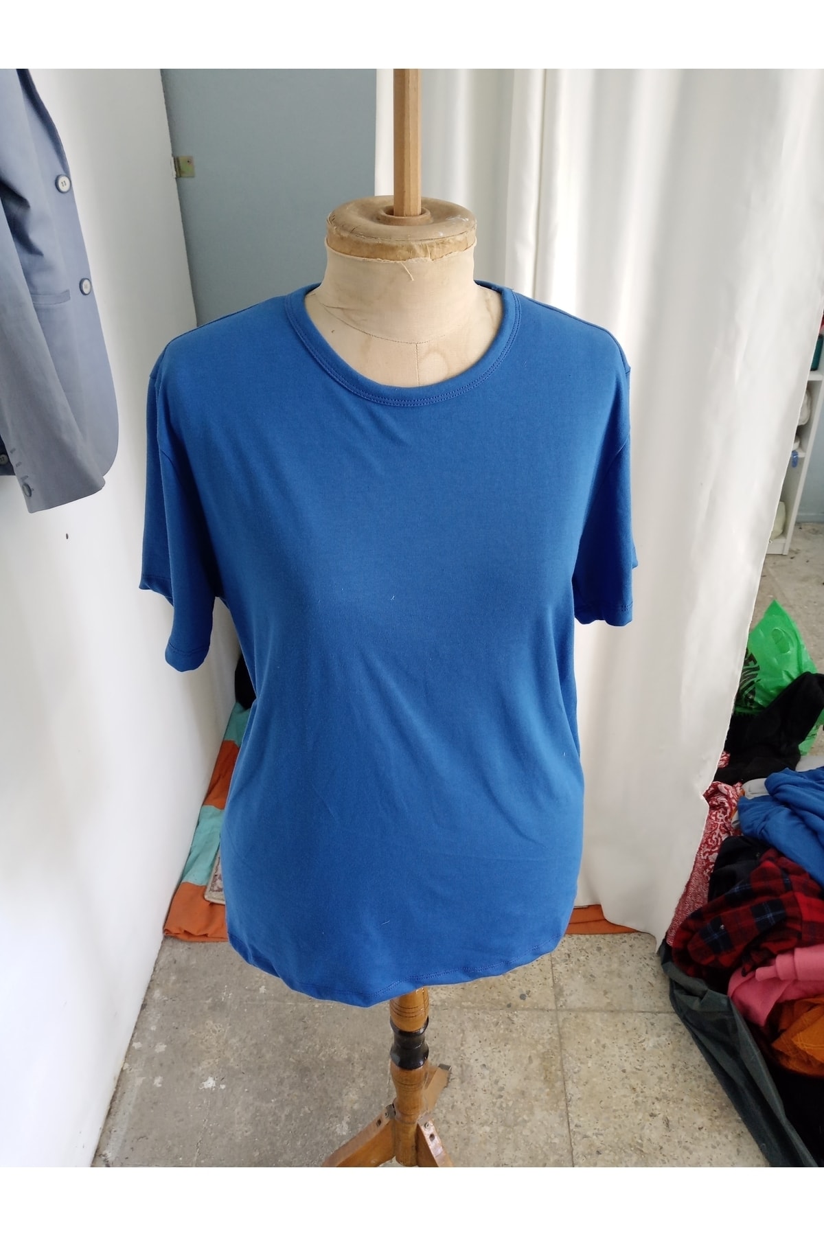 TRENDYOL Herren T-Shirt – Basic, Aus 100% Baumwolle – Lässiges Unisex-Shirt In Blau