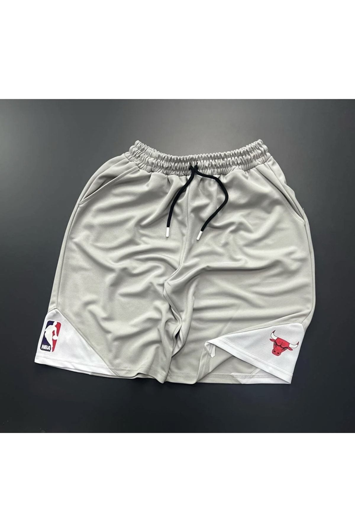 Black stanbul Mesh Basketball Training Bermuda Printed Sports