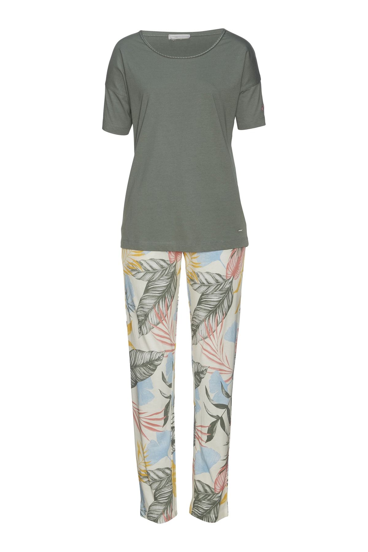 Vivance Pyjama set - Khaki - Unifarben - Trendyol