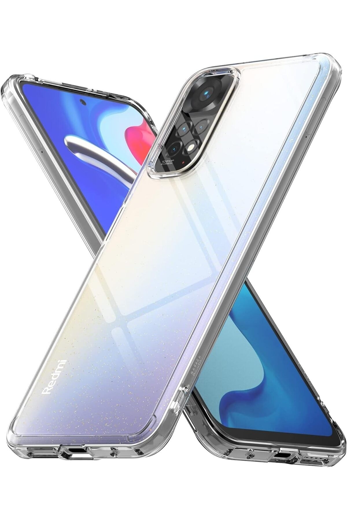 Xiaomi Redmi Note 11S Uyumlu Kılıf 3D Kamera Korumalı Darbe Önleyici Şeffaf Transparn Esnek Silikon