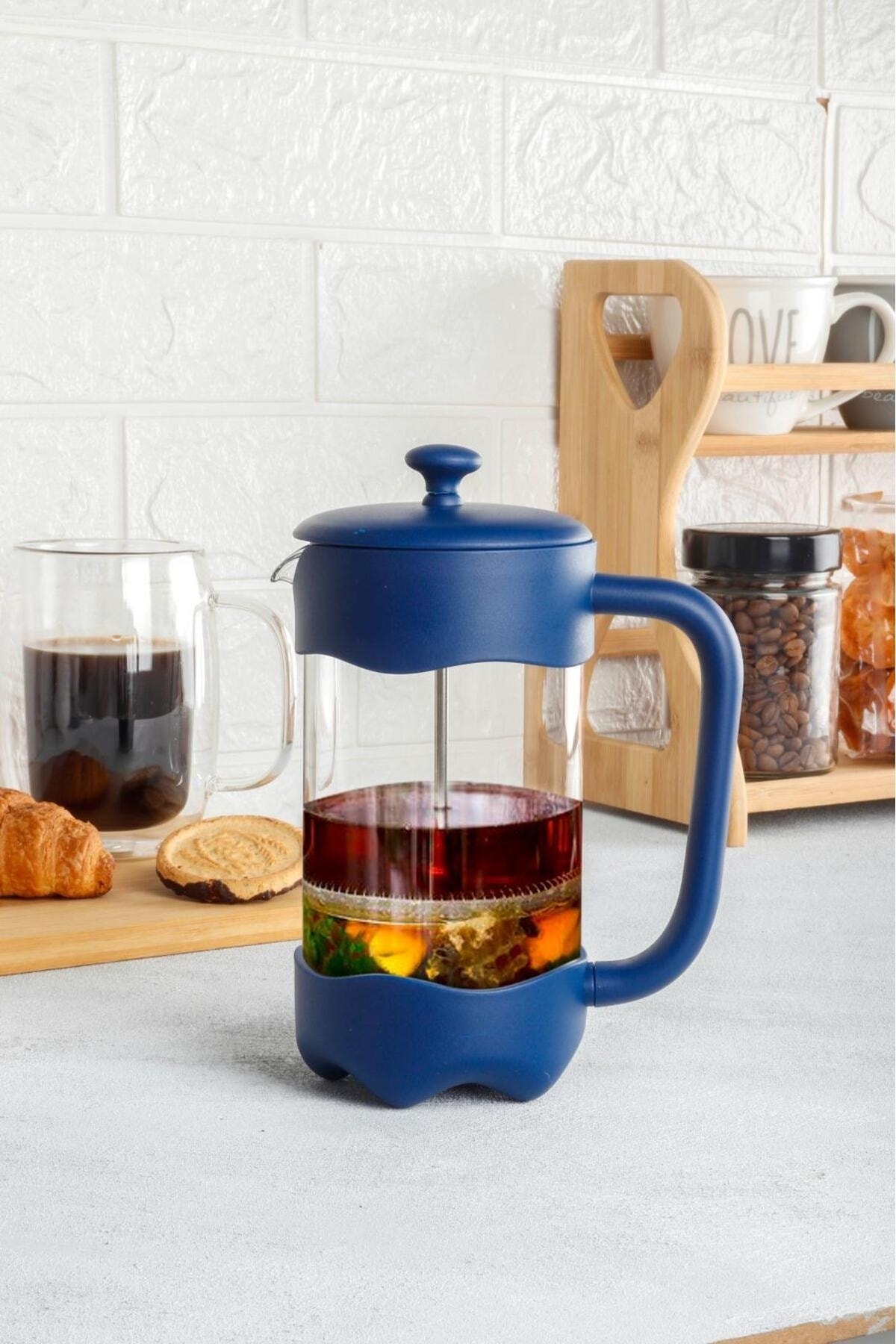 HOMENIVA Tohana Lacivert French Press 350 ML