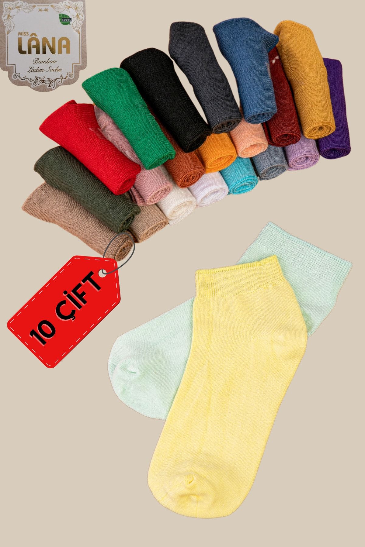 BGK Unisex 5 Pair Colorful Ballerina Socks - Trendyol