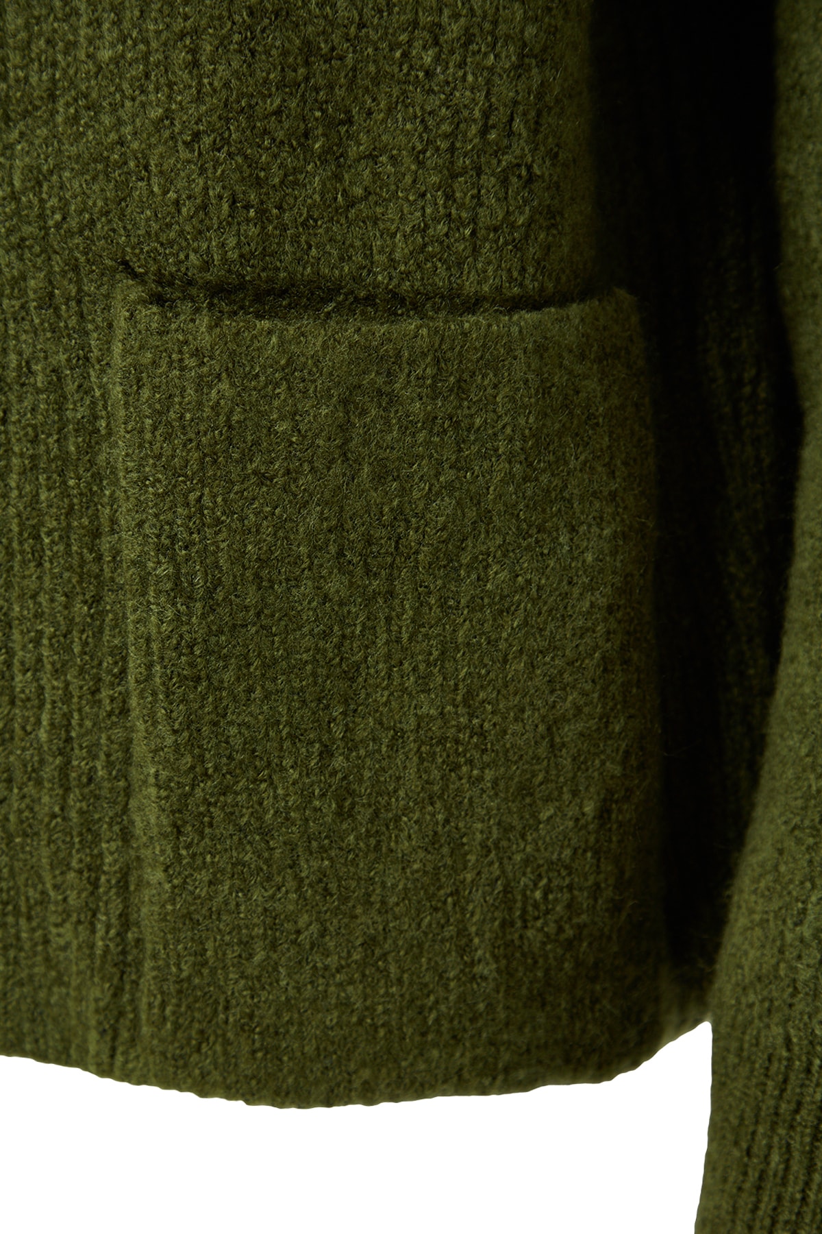 Trendyolmilla  Haki Geniş Kalıp Yumuşak Dokulu Cep Detaylı Triko Hırka TWOAW24HI00133 - Görsel 7