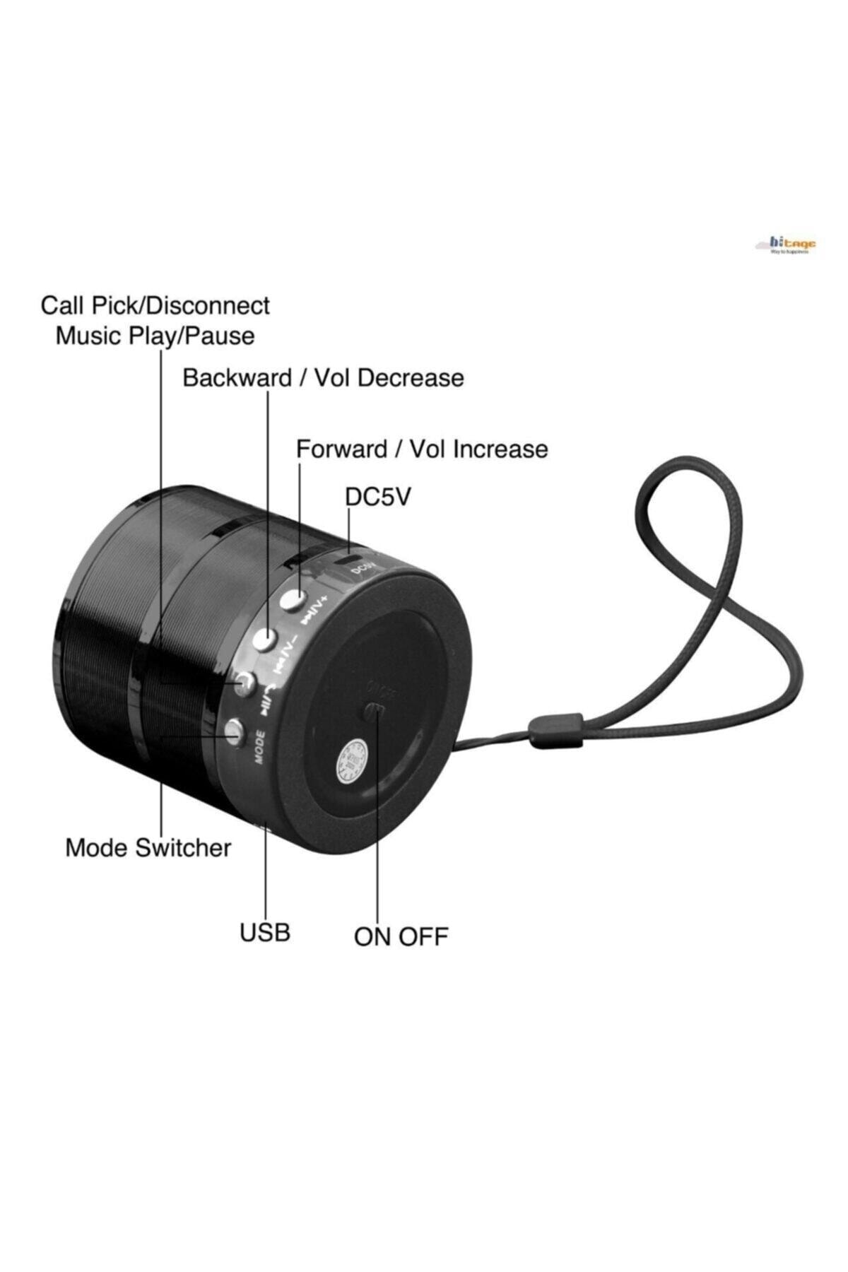 Wster Ws-887 Mini Bluetooth Hoparlör Metal Müzik Kutusu 3