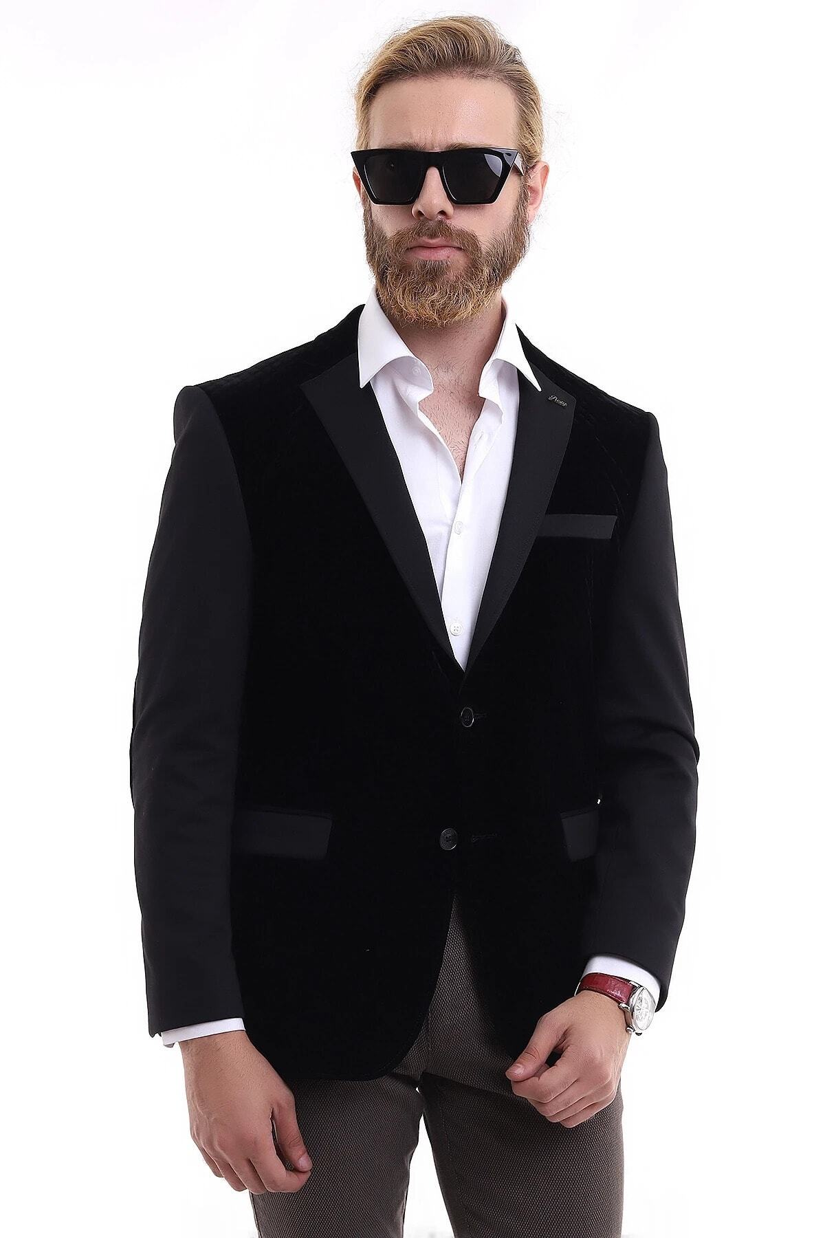 ژاکت مردانه مشکی Presto | DPM1535-001_rollback_1737618683240 اورجینال - تصویر 5