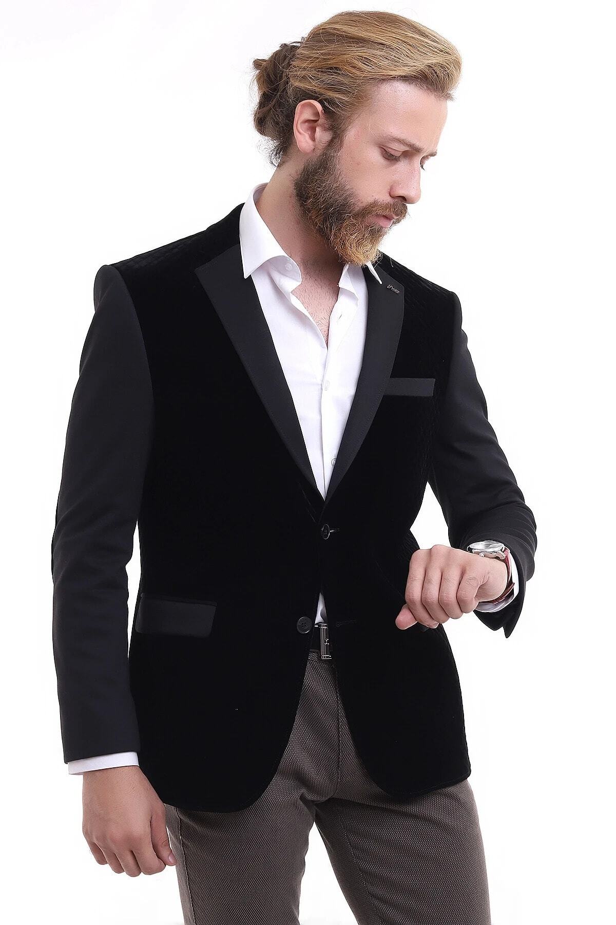 ژاکت مردانه مشکی Presto | DPM1535-001_rollback_1737618683240 اورجینال - تصویر 7