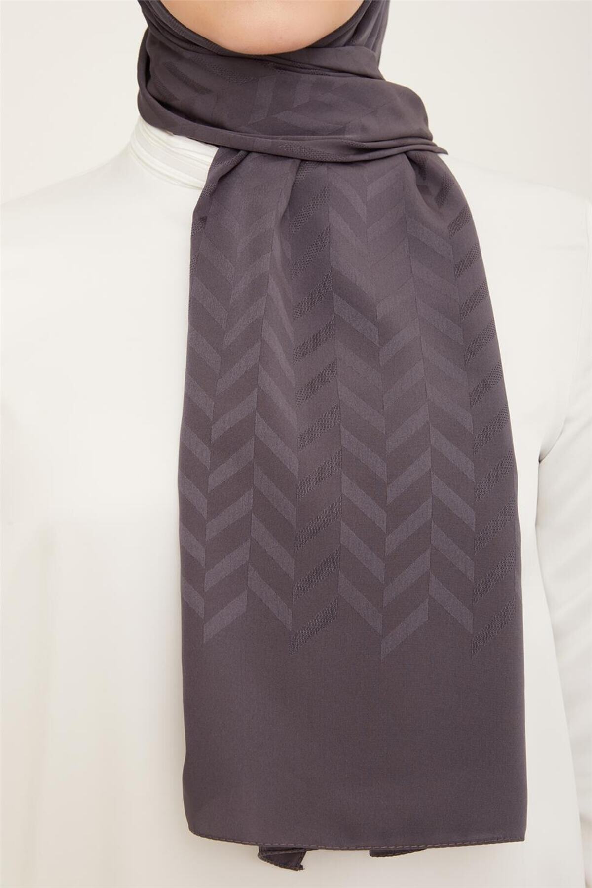 شال زنانه قهوه ای آرمینه | S00OA0444272-127 اورجینال - تصویر 2