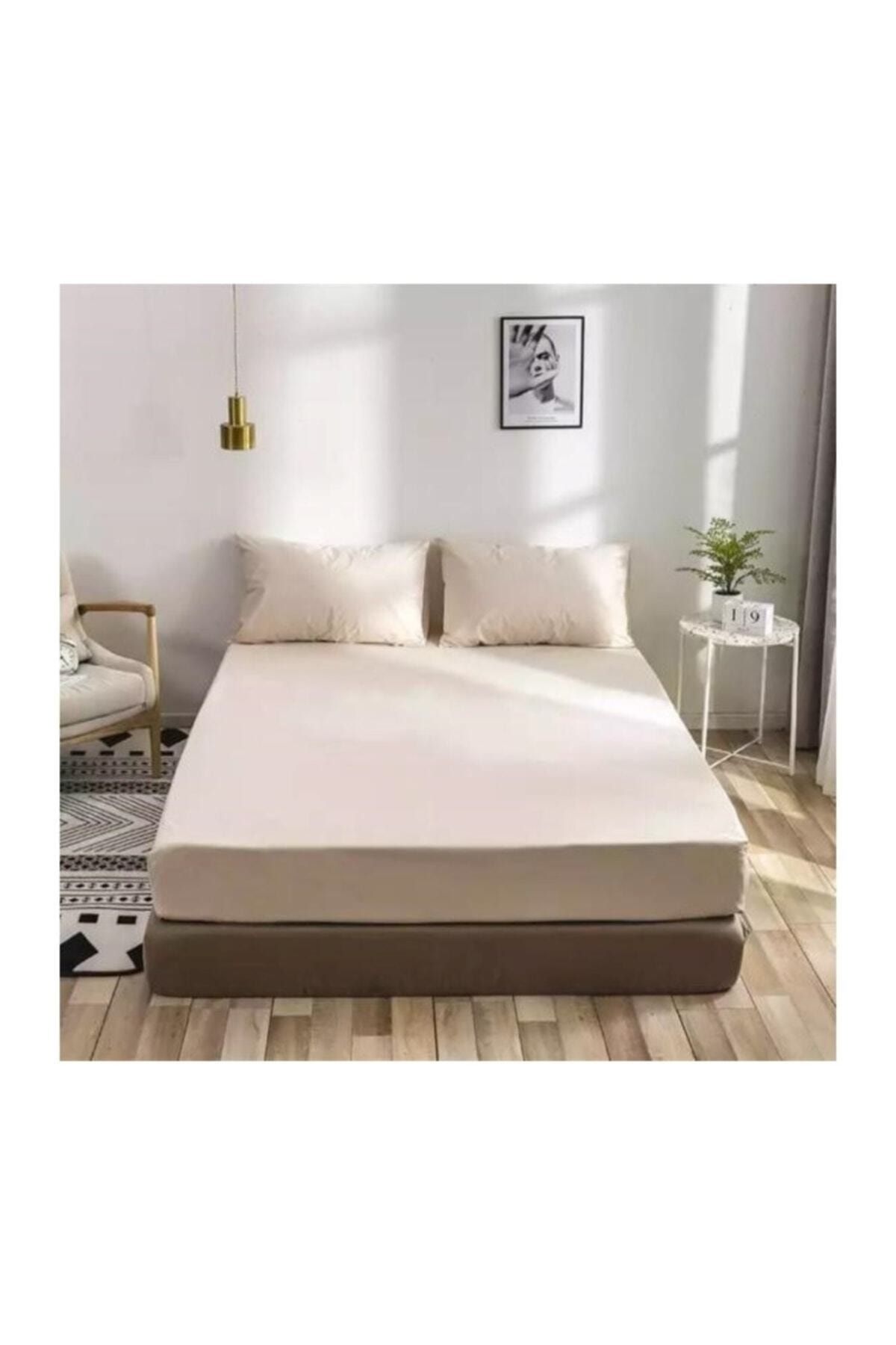 Sarev-Fitted Sheet Set Ranforce Single Beige V52 100x200 1