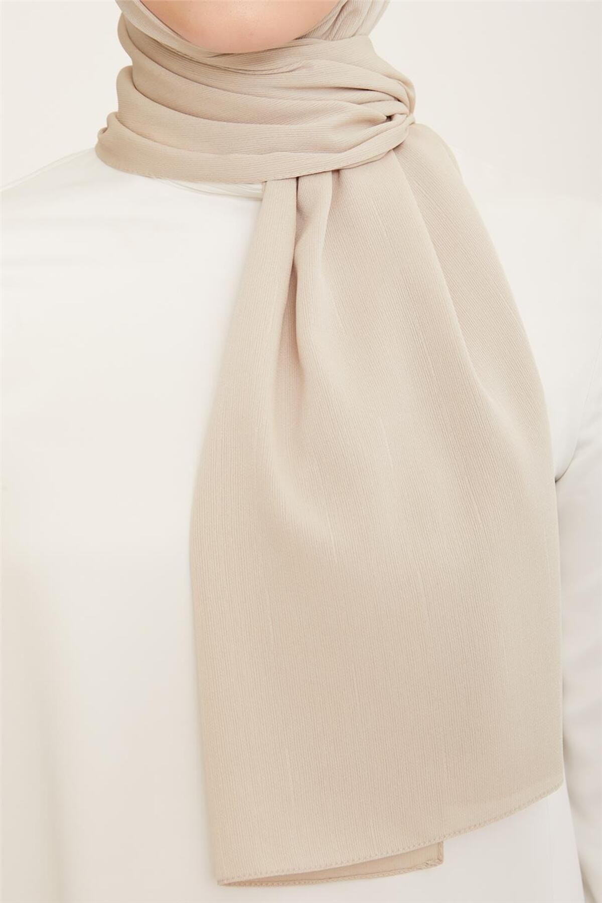 شال زنانه بژ آرمینه | S00OA0444290-321 اورجینال - تصویر 2