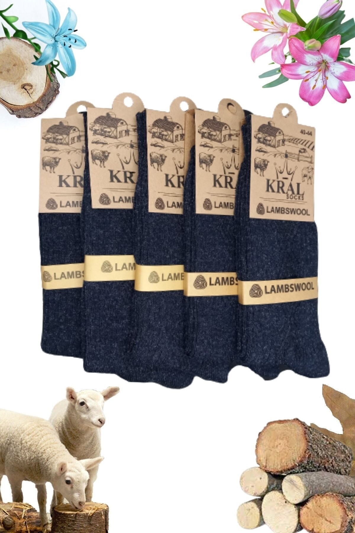 BSM Lamswool Kışlık Erkek Çorap 3 Adet