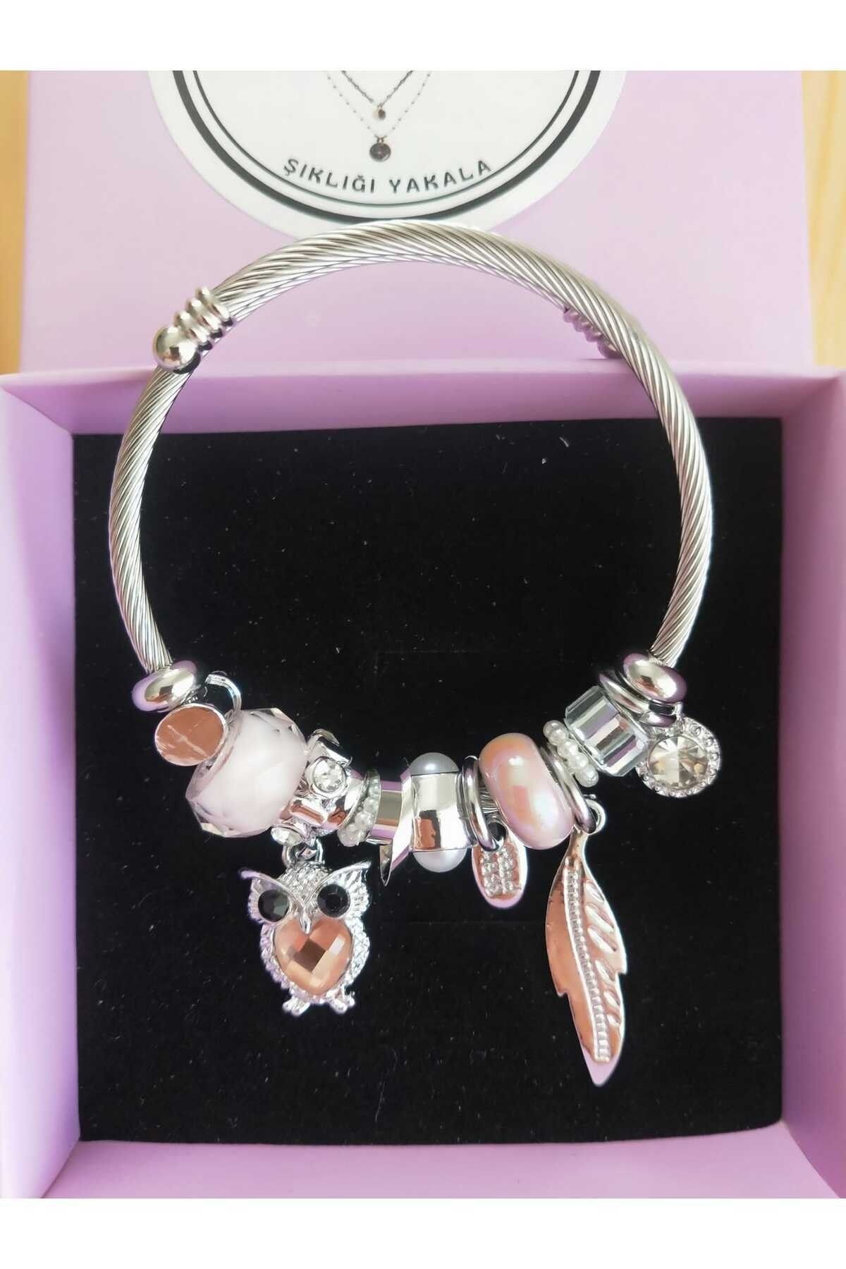 Owl on sale charm bracelet