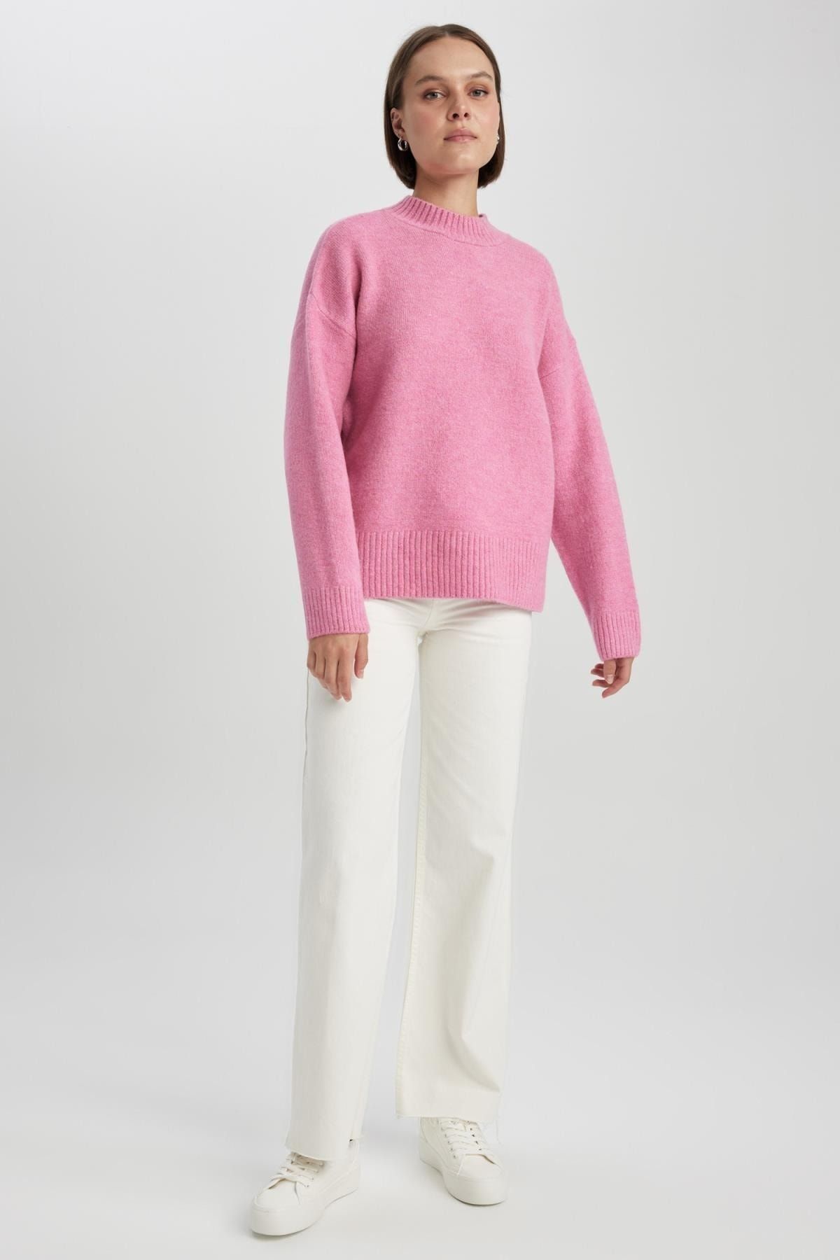 DeFacto-Pullover mit halbem Rollkragen und Oversize-Passform 2