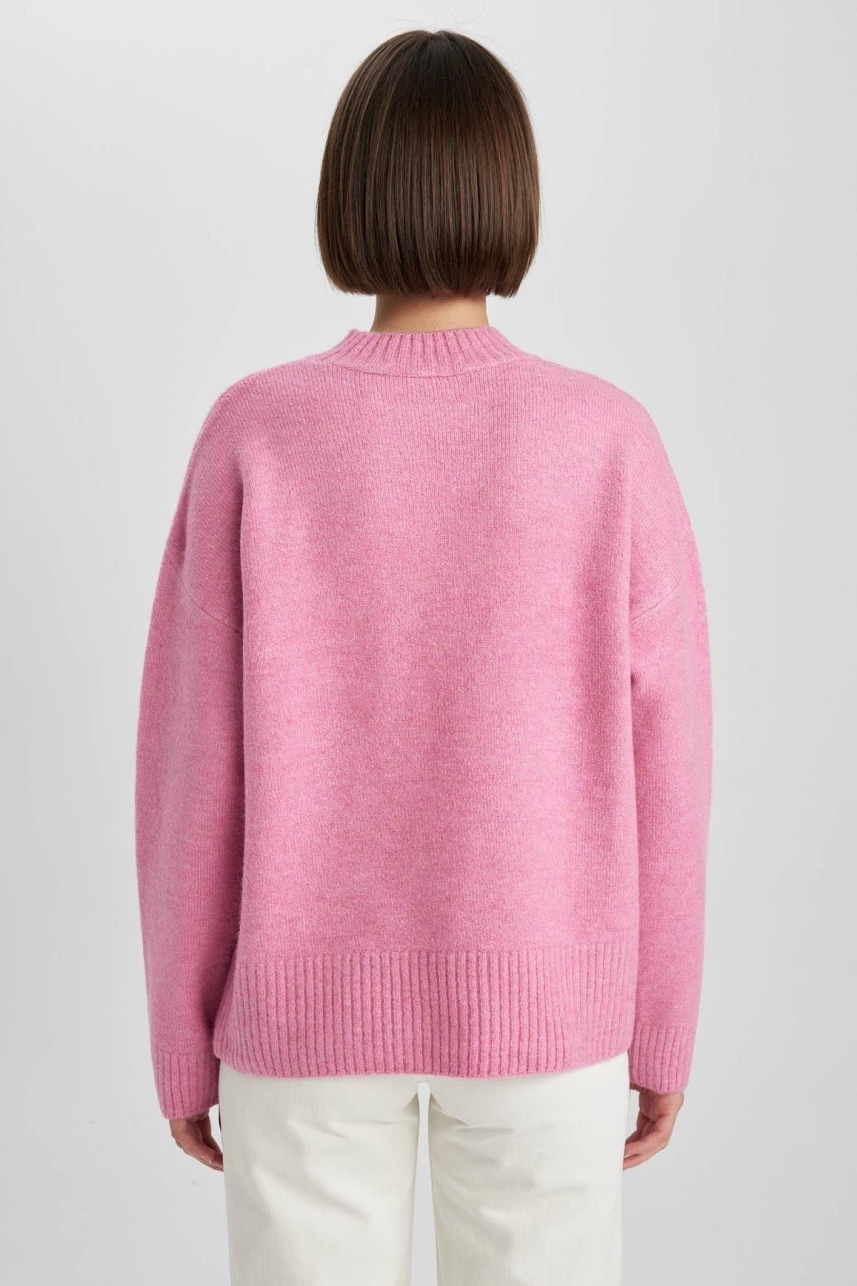 DeFacto-Pullover mit halbem Rollkragen und Oversize-Passform 6