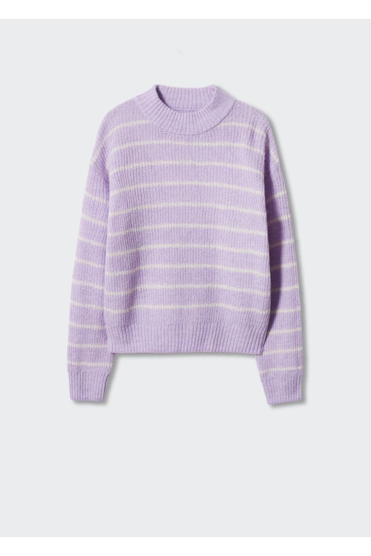 MANGO Woman-Gestreifter Lurexpullover 3