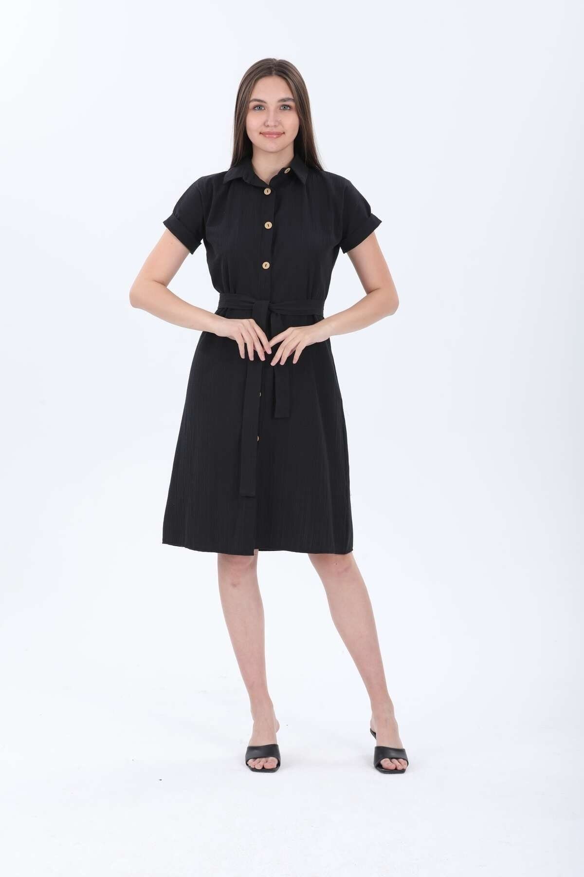 MENDY-Linen Shirt Dress 1