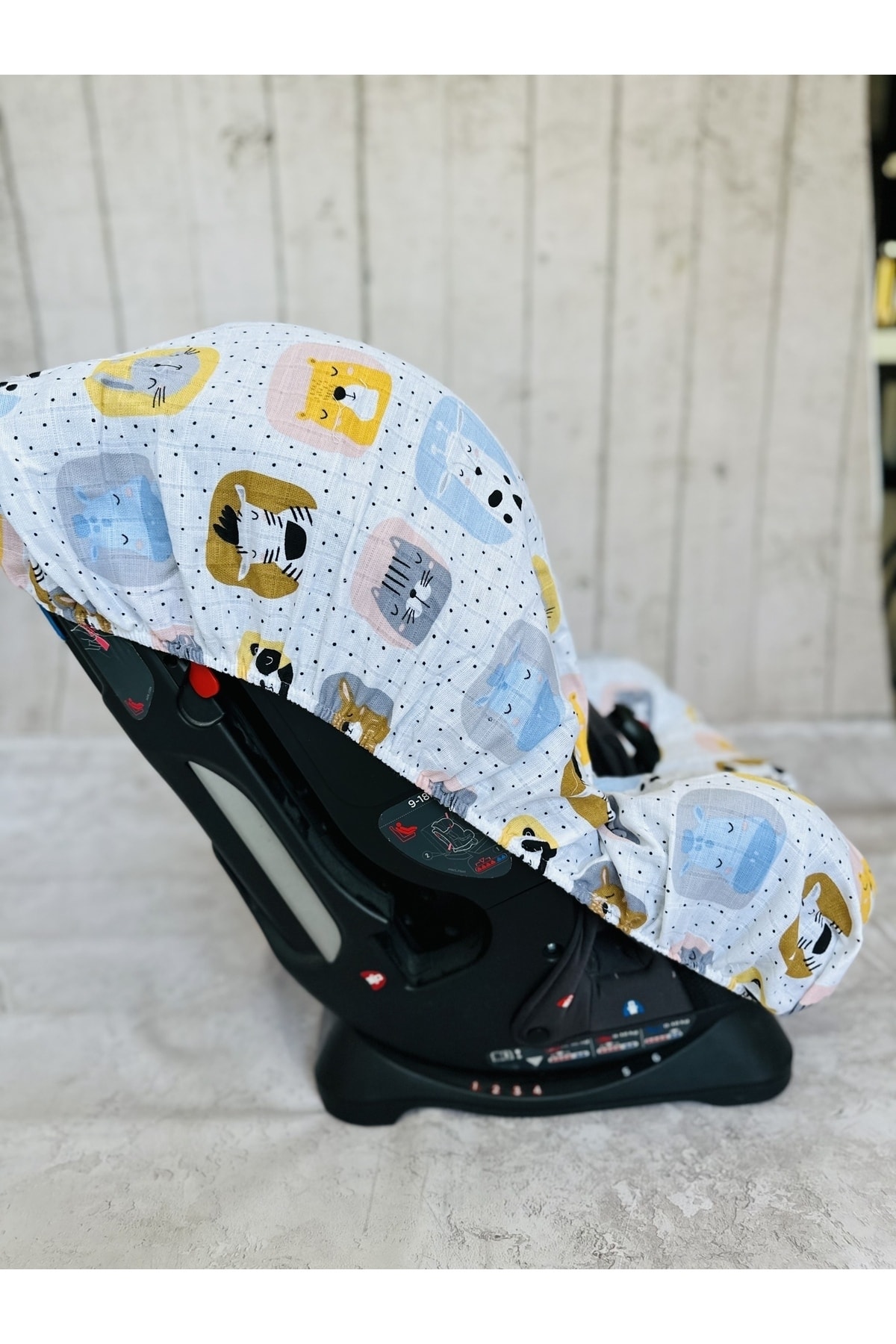 JUNİPERUS Bebek Müslin Oto Koltuk Puset Kılıfı Lastikli fotoğrafı 3 (önizleme)