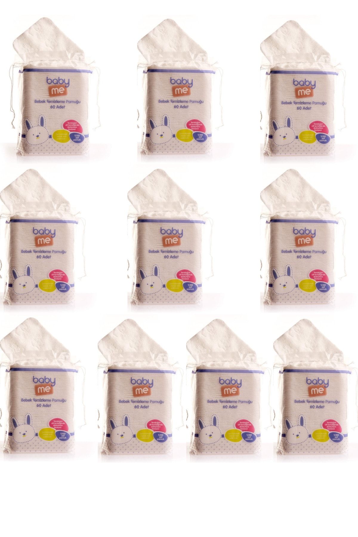 Baby&Me Bebek Temizleme Pamuğu 10X60 Adet