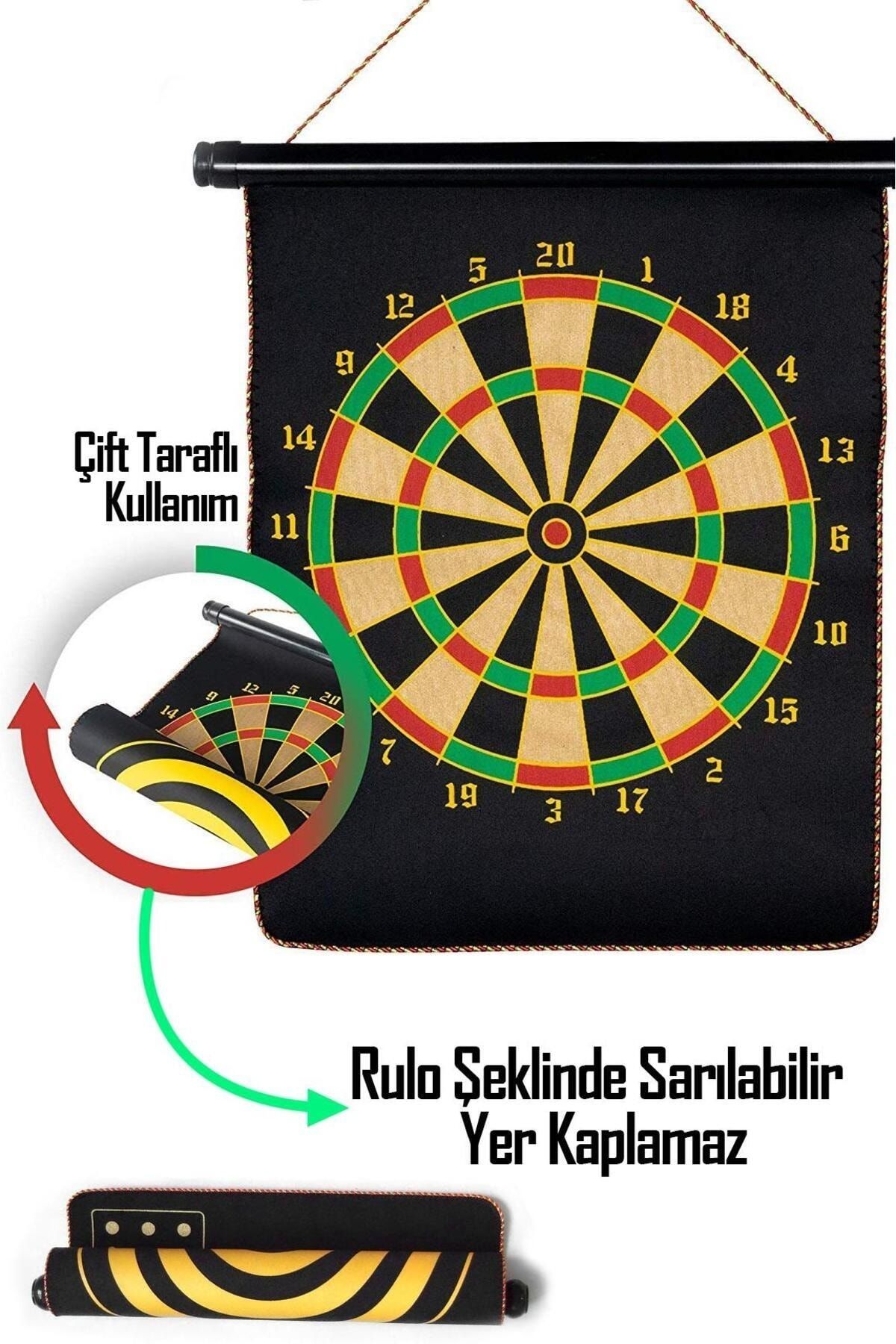 Soft Kare 6 Oklu Mıknatıslı Dart Seti Çift Yönlü Manyetik Duvara Zarar Vermeyen Dart Oyunu