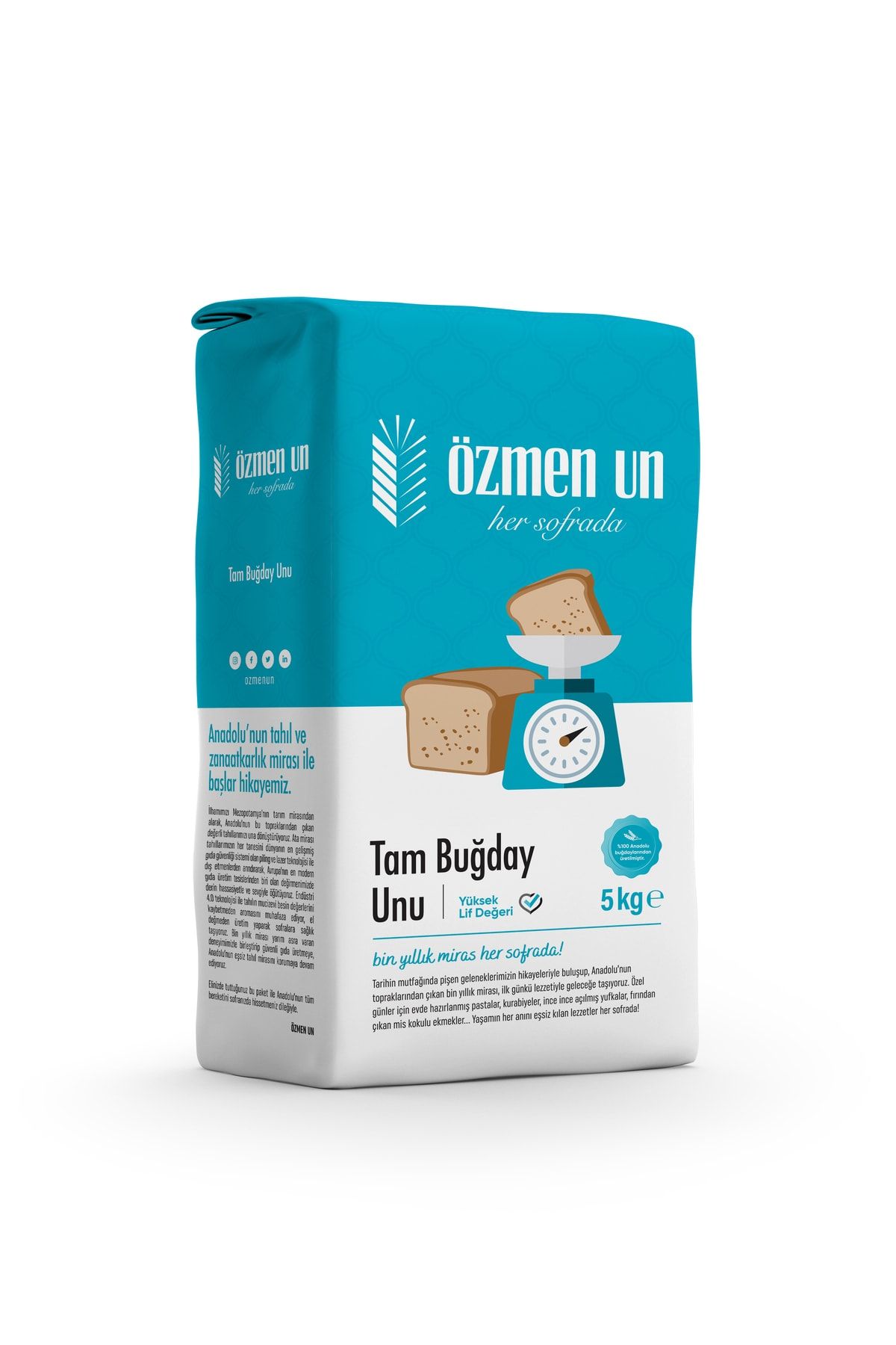 Özmen Tam Buğday Unu 5 Kg