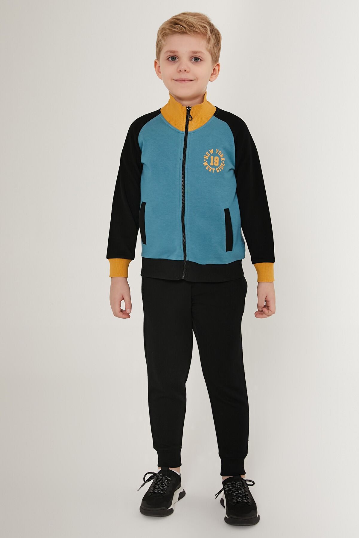 Blue kids hot sale tracksuit