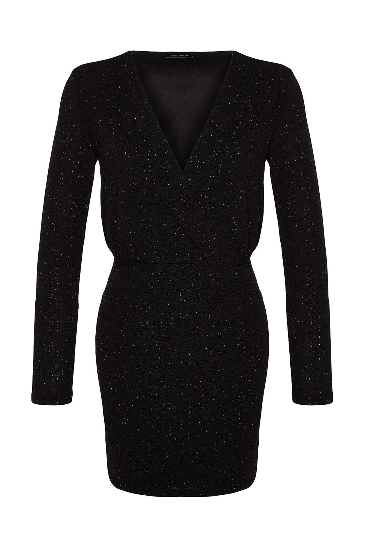 Buy Nelly Glitter Double Slit Dress - Black